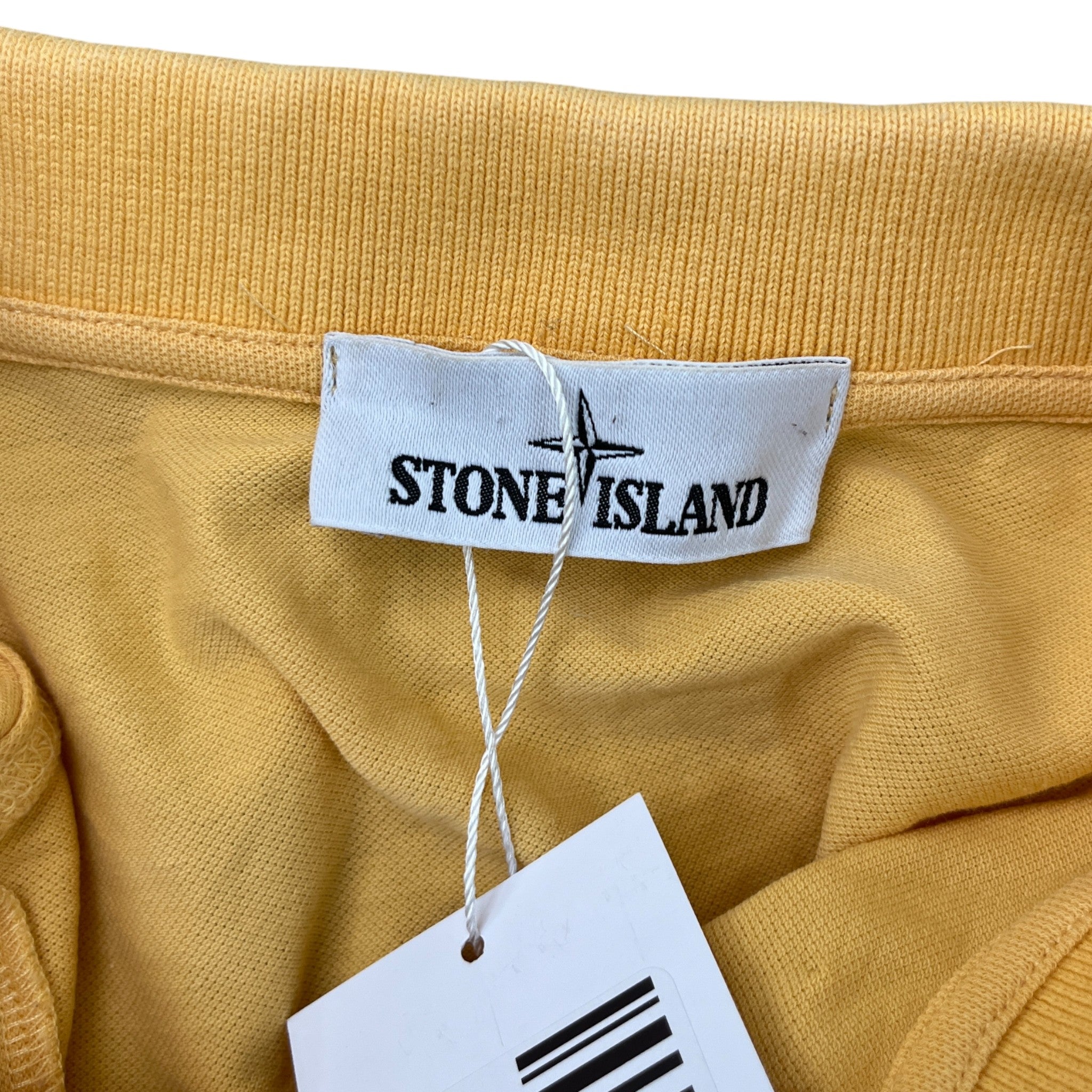 Men's Compass Logo Polo Shirt Yellow Size XL