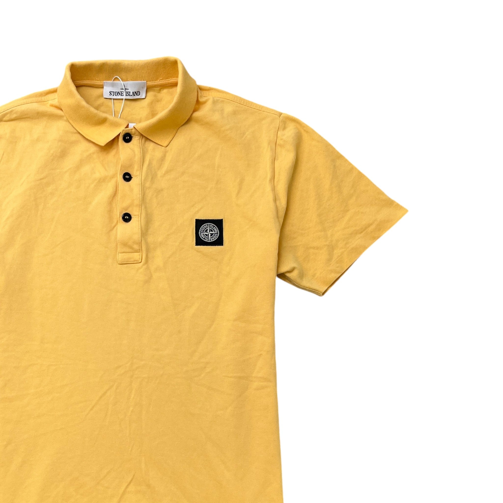 Men's Compass Logo Polo Shirt Yellow Size XL