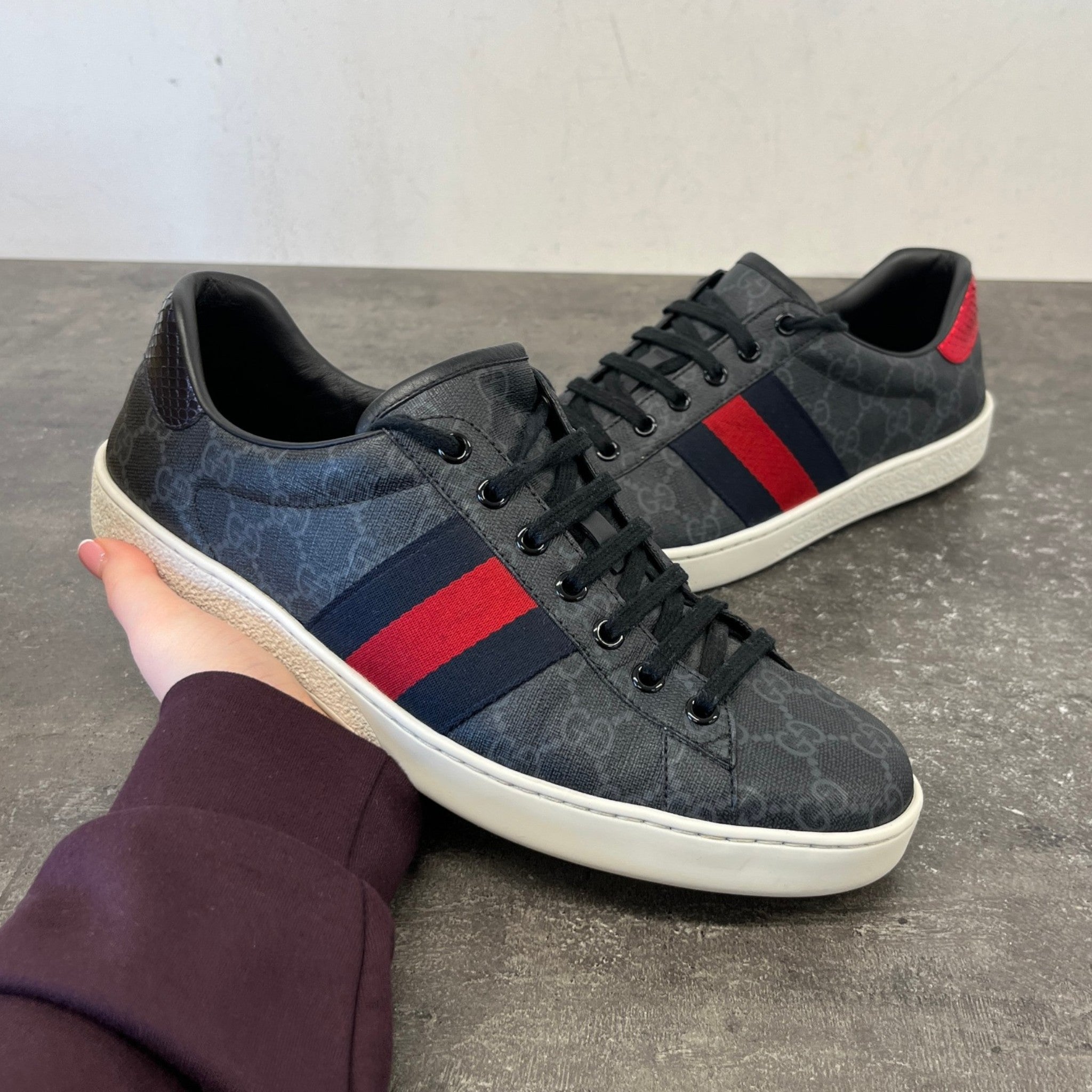 Men's Ace Low Trainers Black Size EU 42 / UK 8