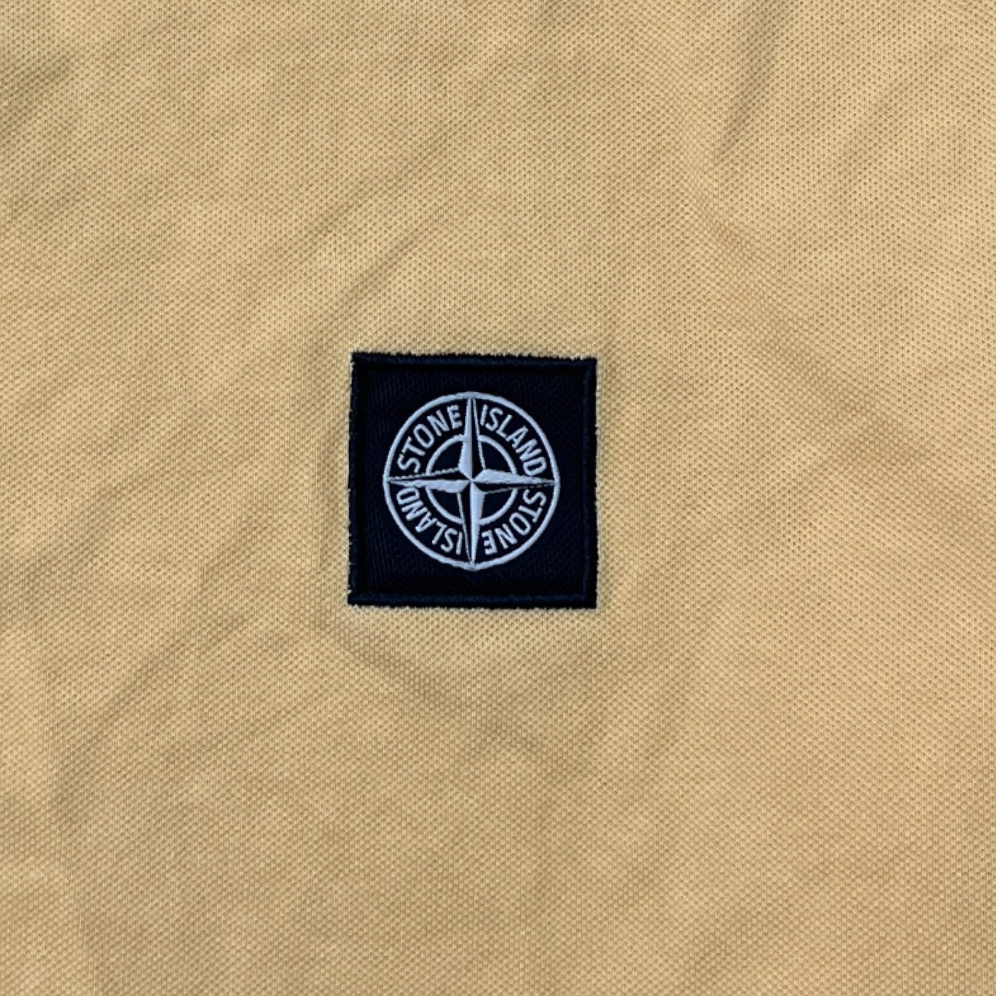 Men's Compass Logo Polo Shirt Yellow Size XL