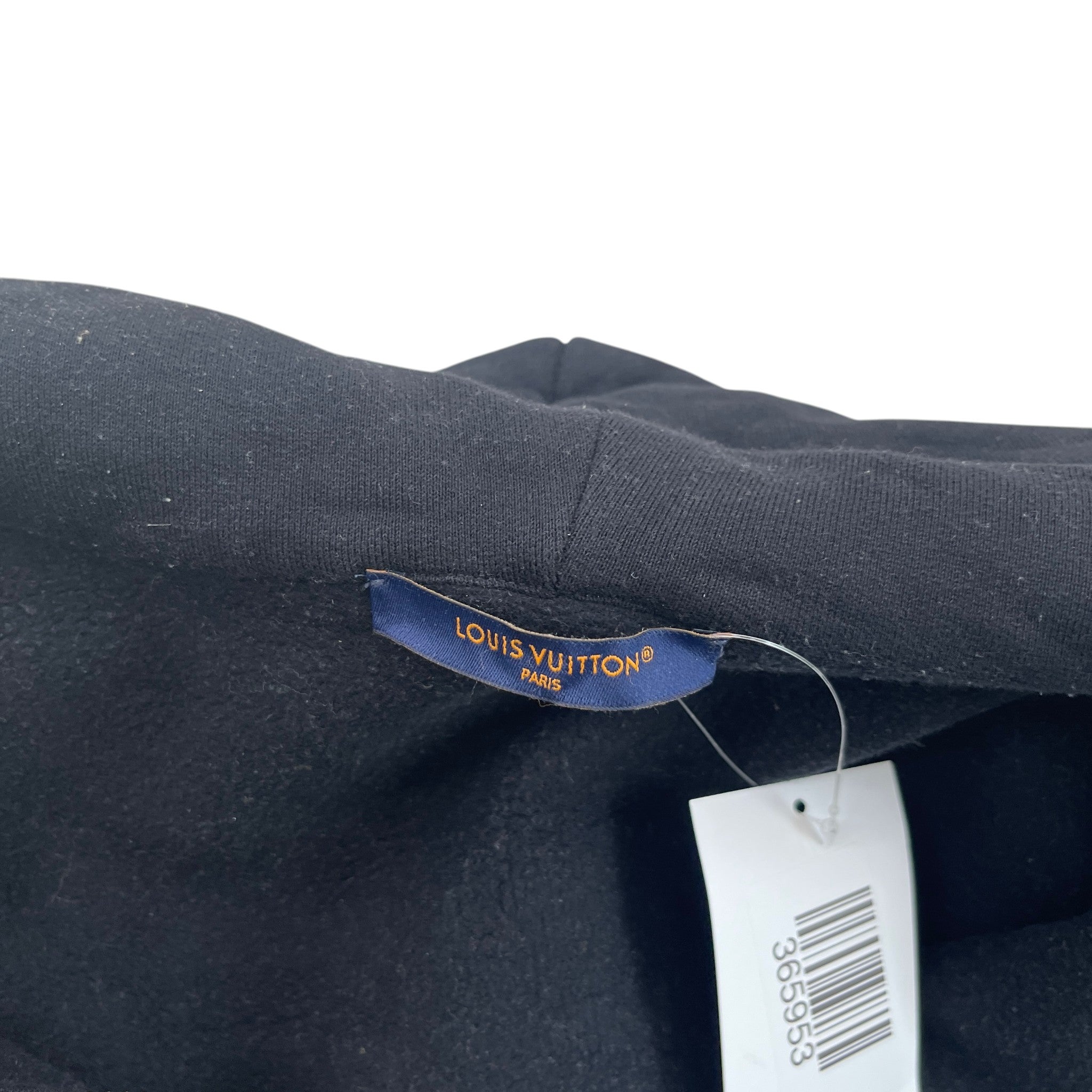 Men's Lv Malletier Zip Up Hoodie Black Size XL