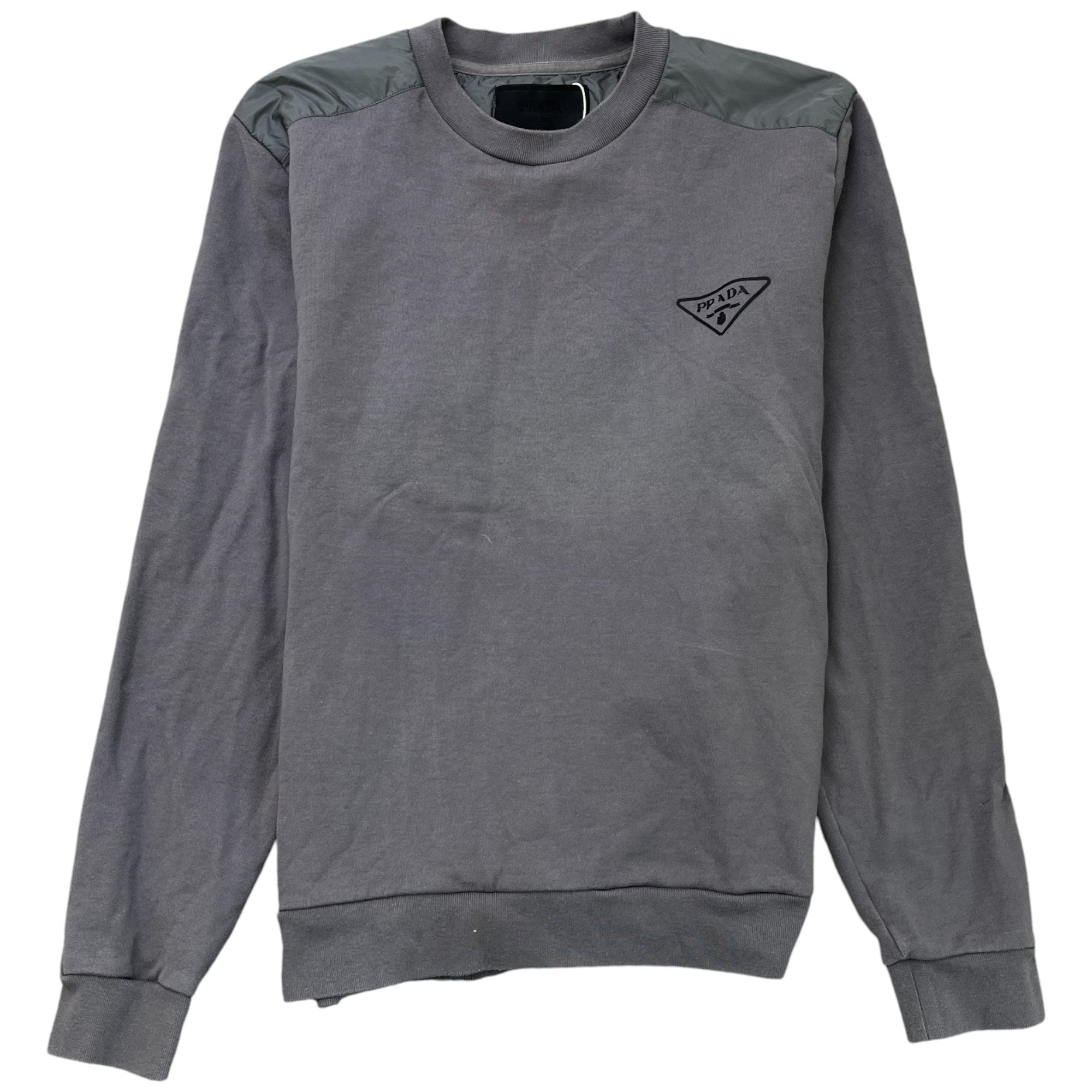 Men's Logo Print Jumper Grey Size M