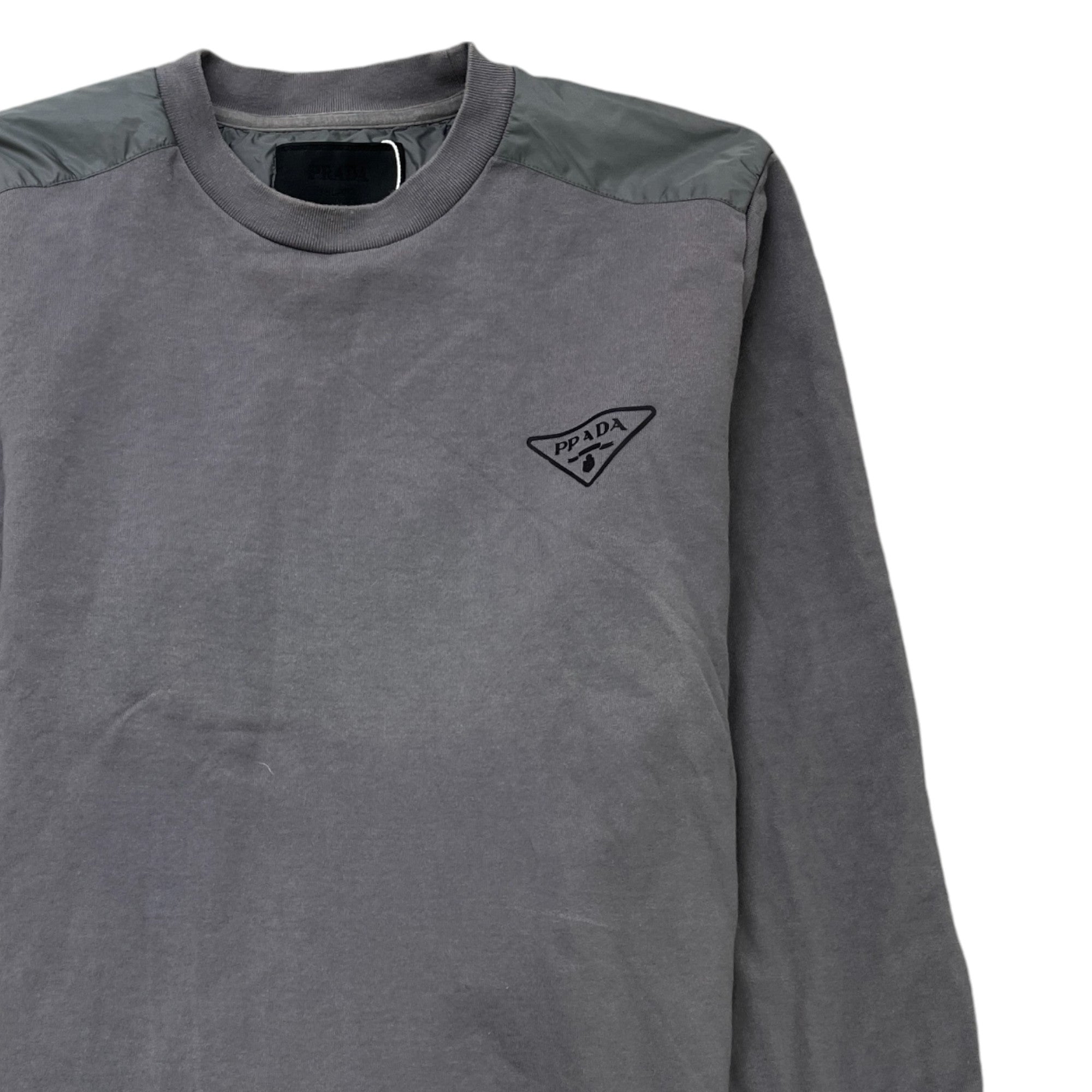 Men's Logo Print Jumper Grey Size M
