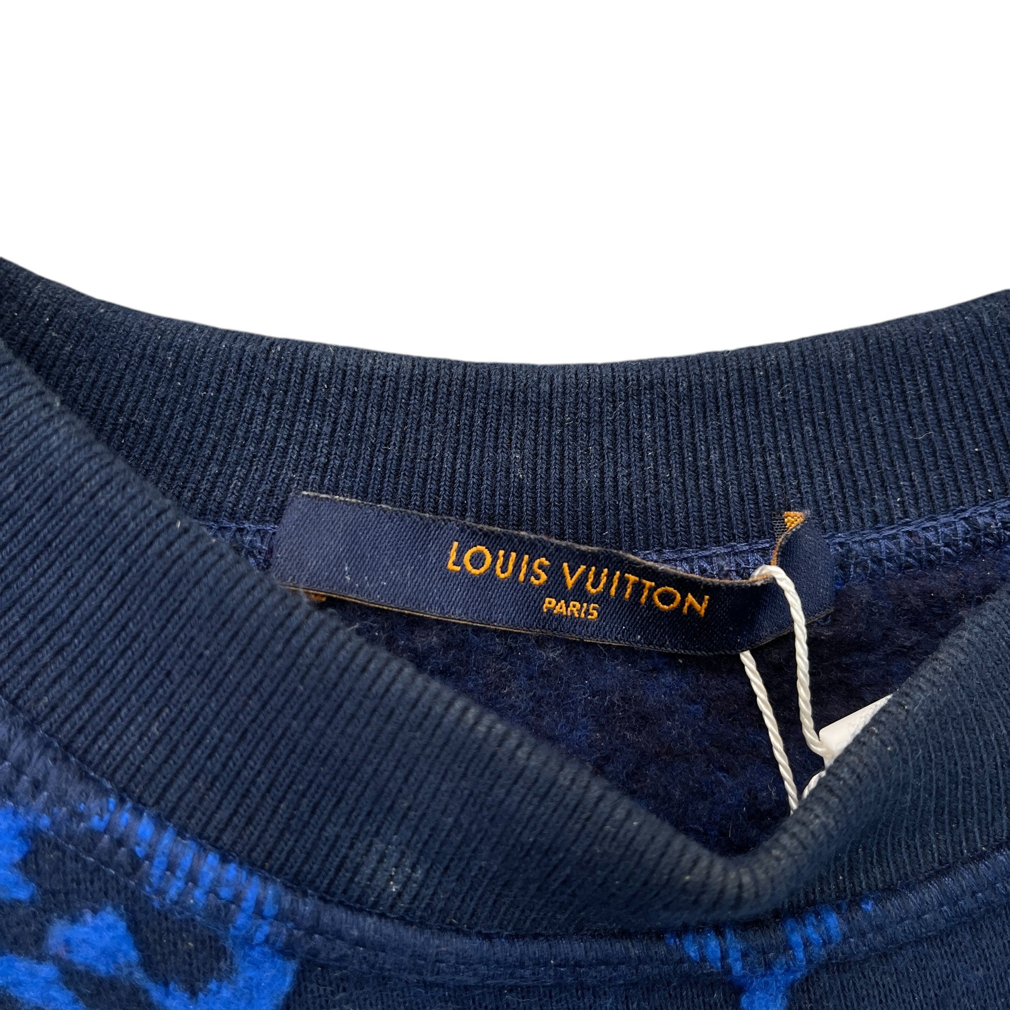 Men's Monogram Jacquard Knit Jumper Blue Size M