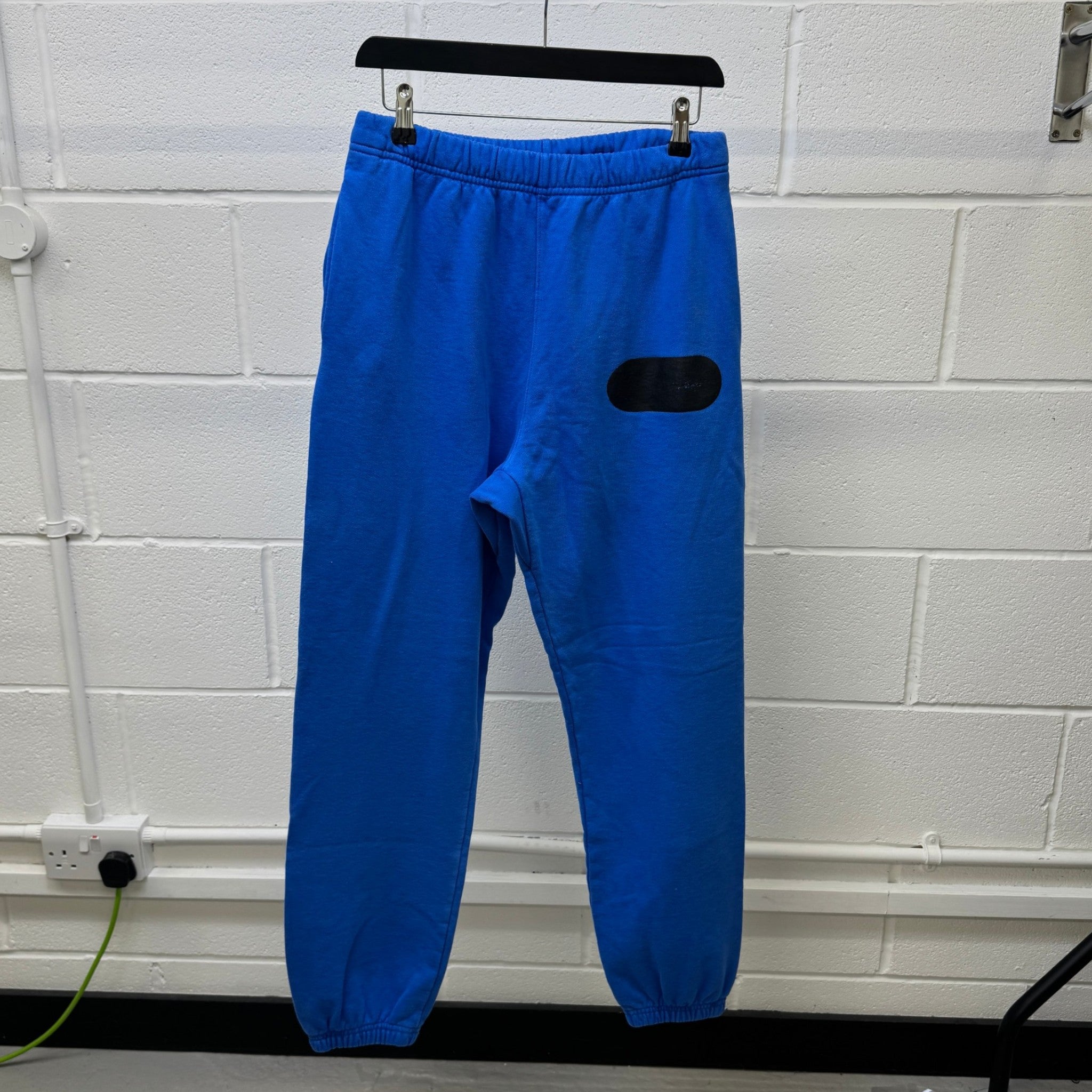 Men's Logo Patch Joggers Blue Size M