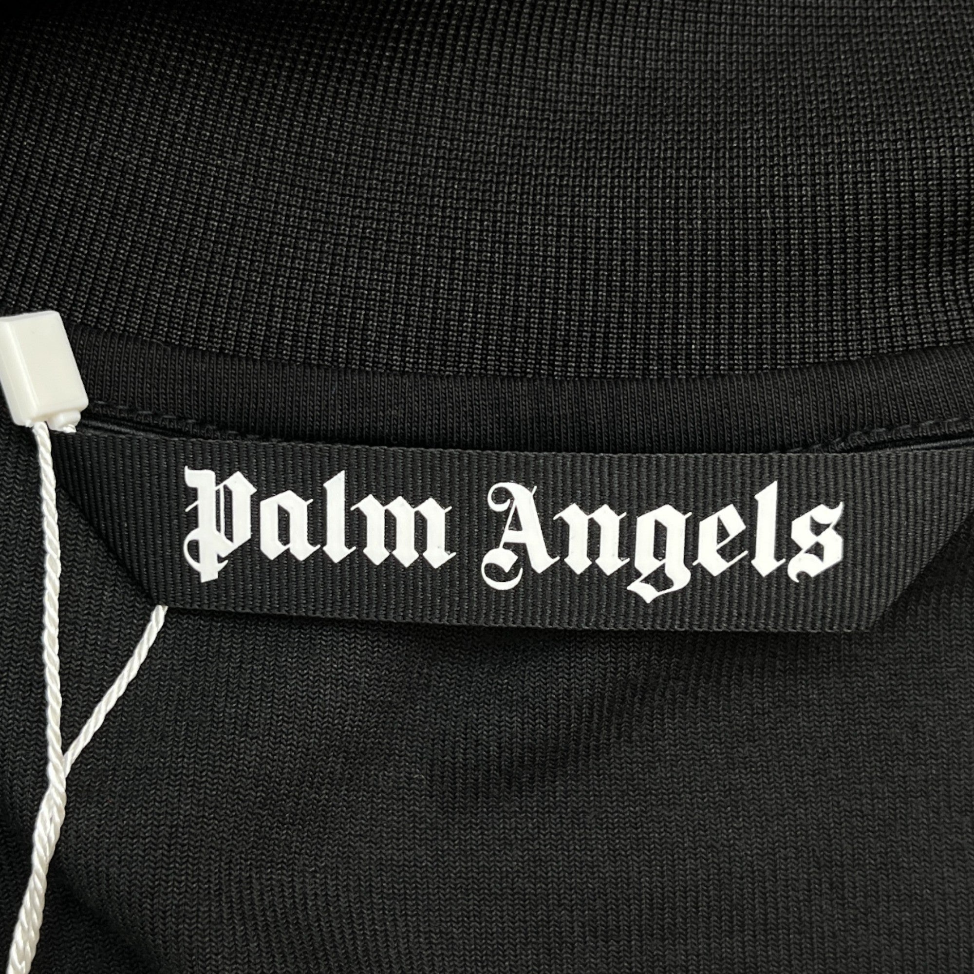 Men's Velour Rainbow Logo Track Jacket Black Size M