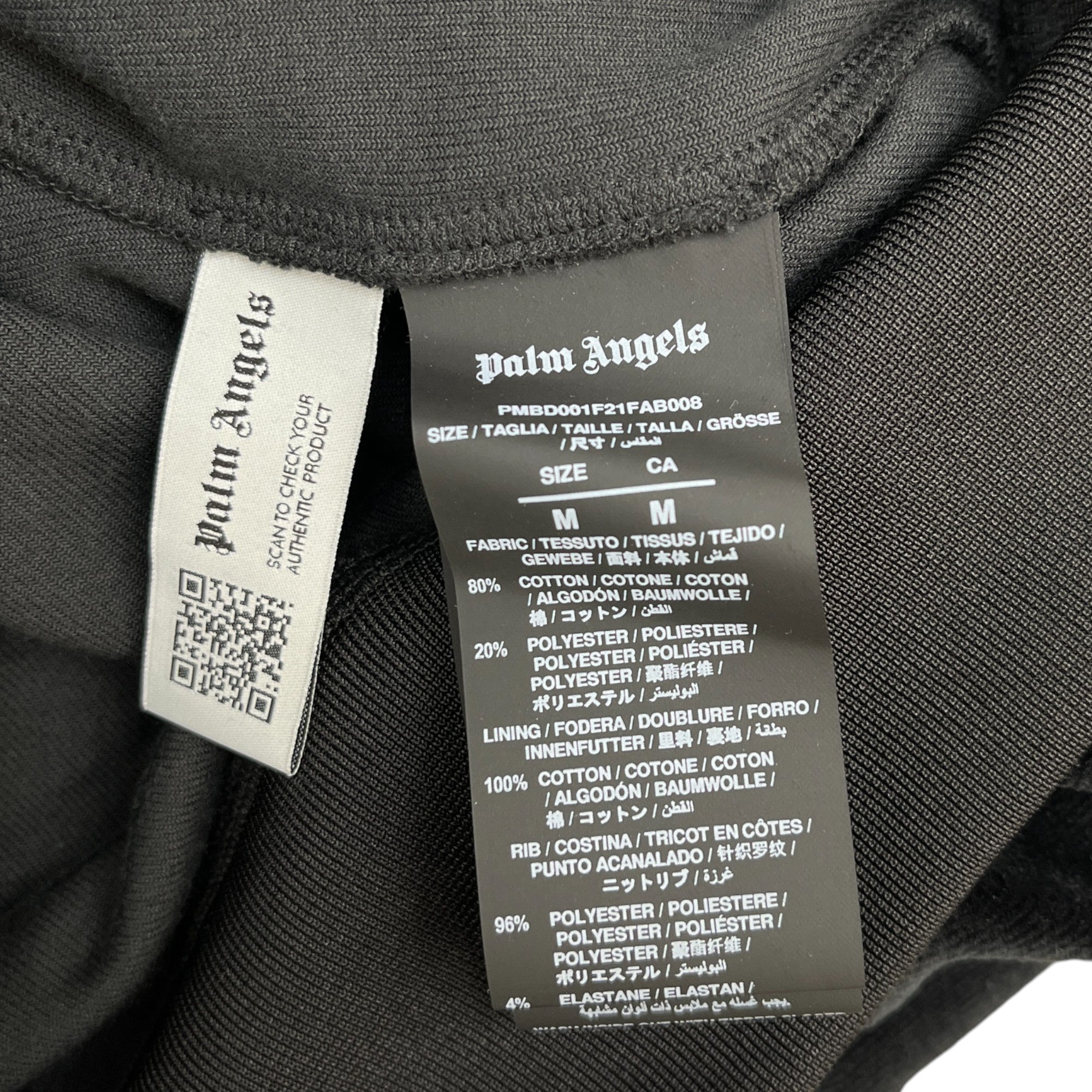 Men's Velour Rainbow Logo Track Jacket Black Size M