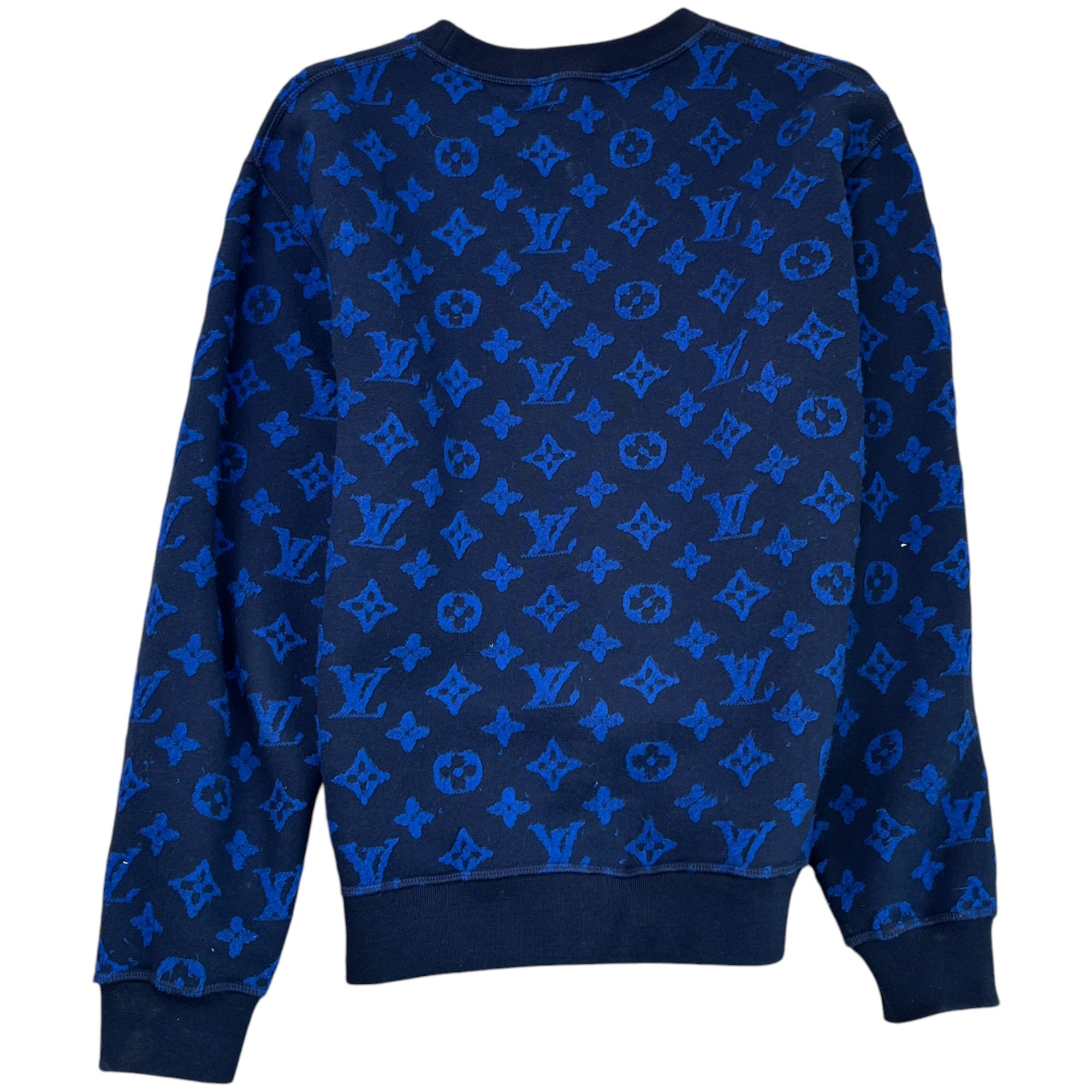Men's Monogram Jacquard Knit Jumper Blue Size M