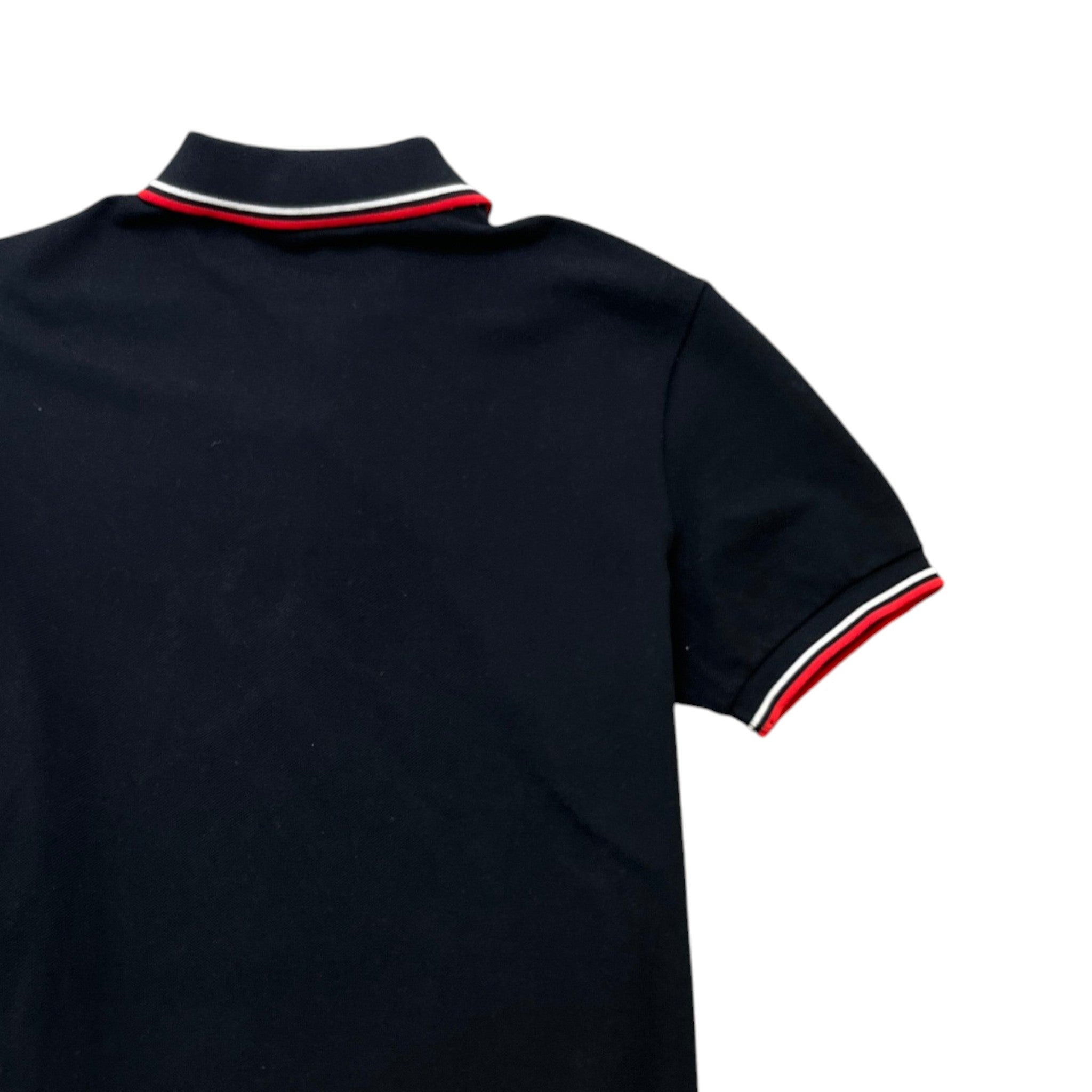 Men's Rubber Logo Polo Shirt Black Size S