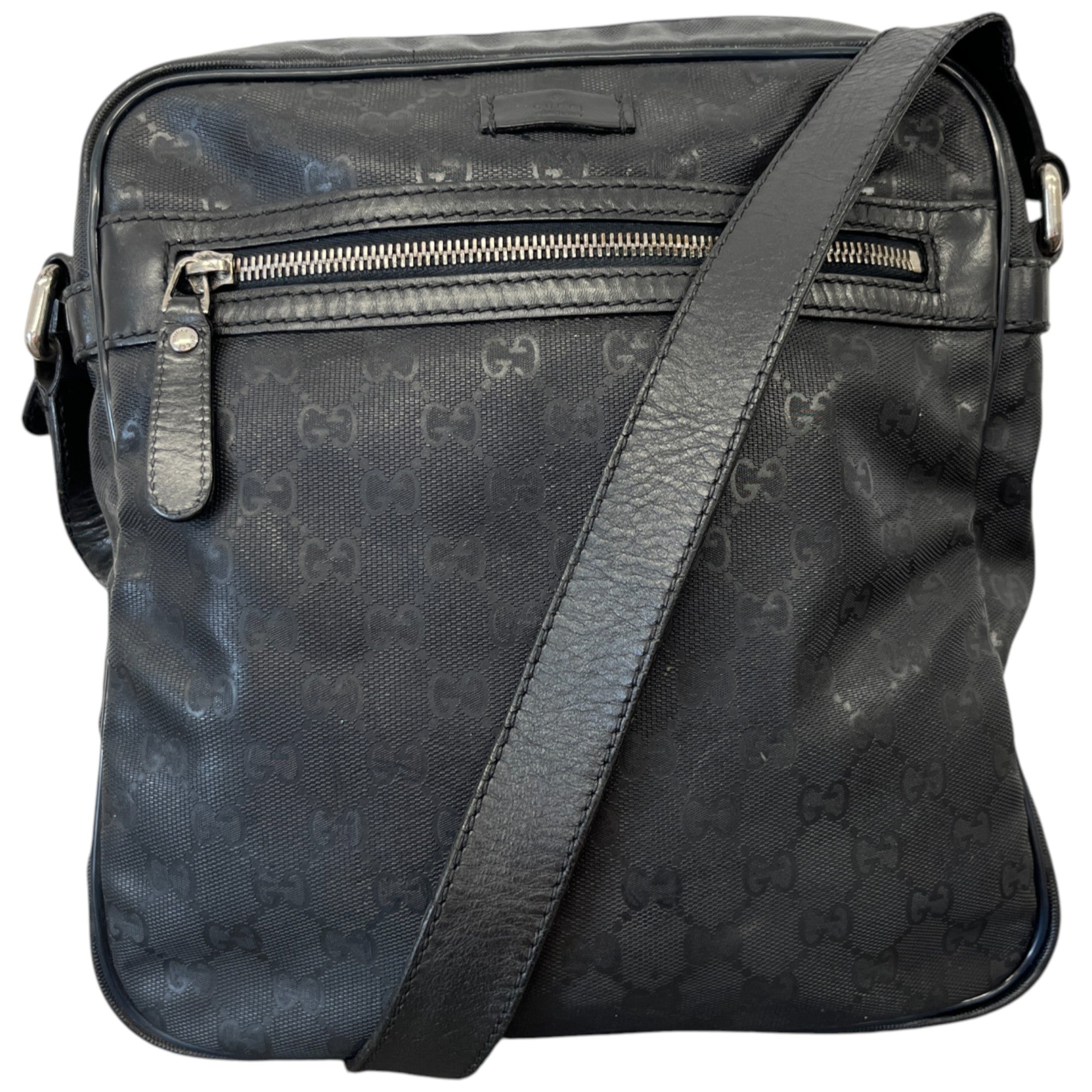 Men's Gg Supreme Messenger Bag Black