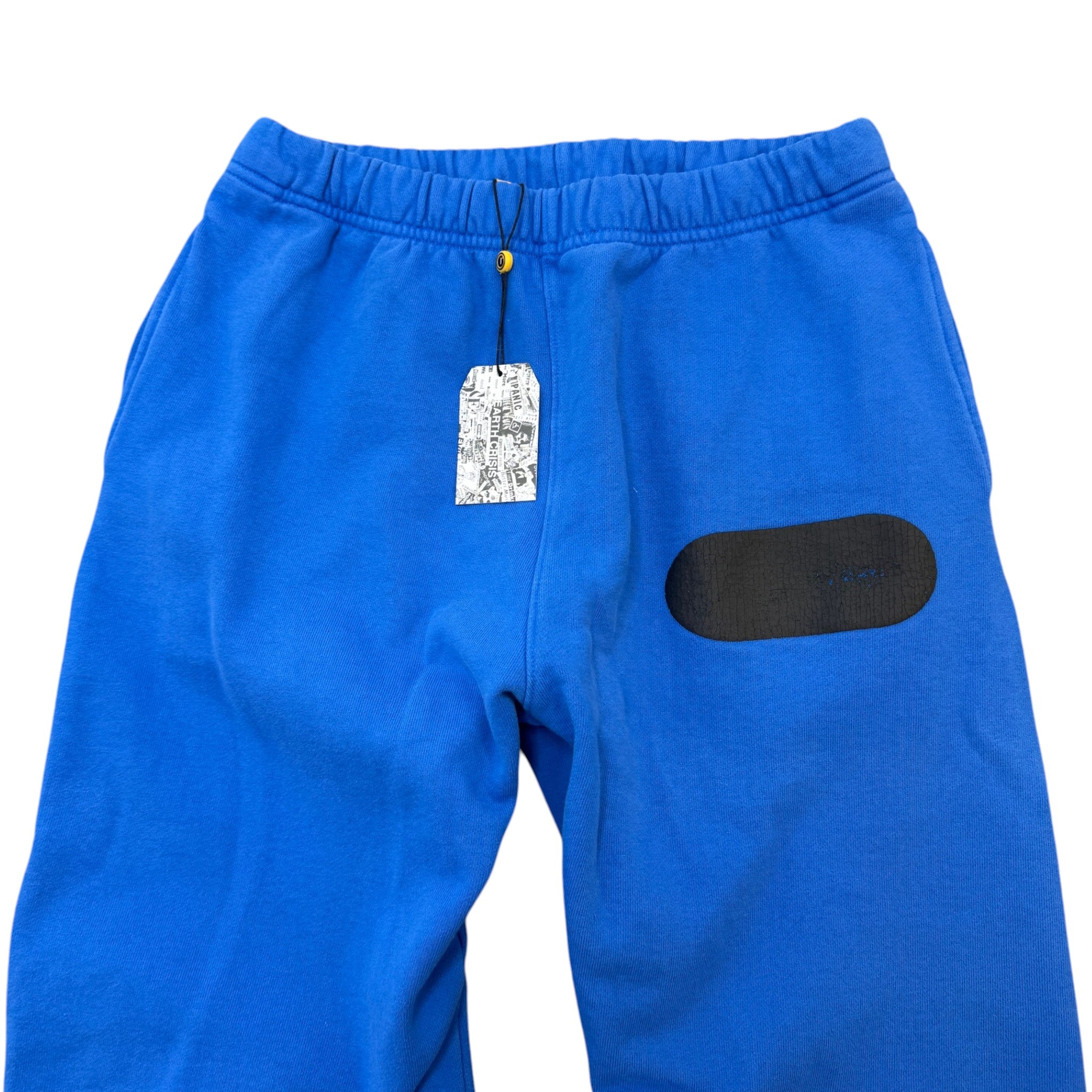 Men's Logo Patch Joggers Blue Size M