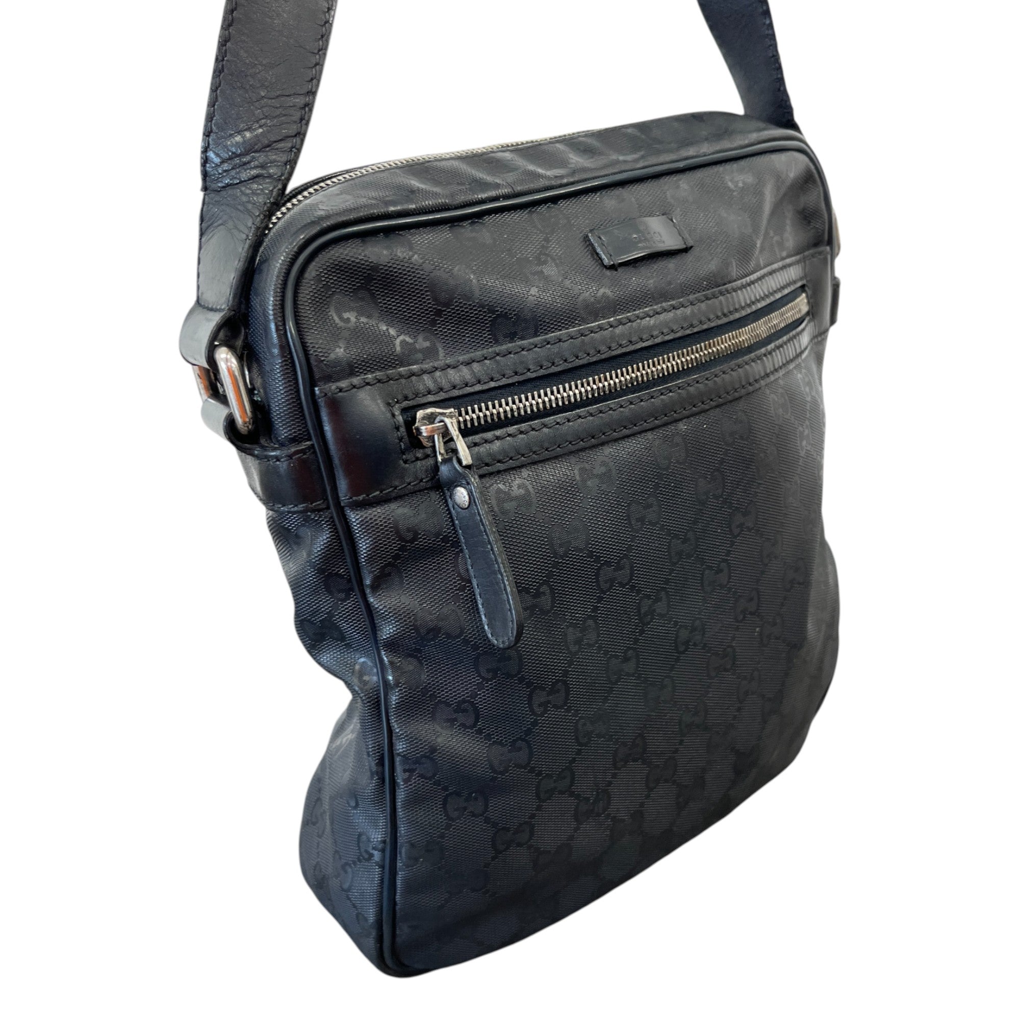 Men's Gg Supreme Messenger Bag Black