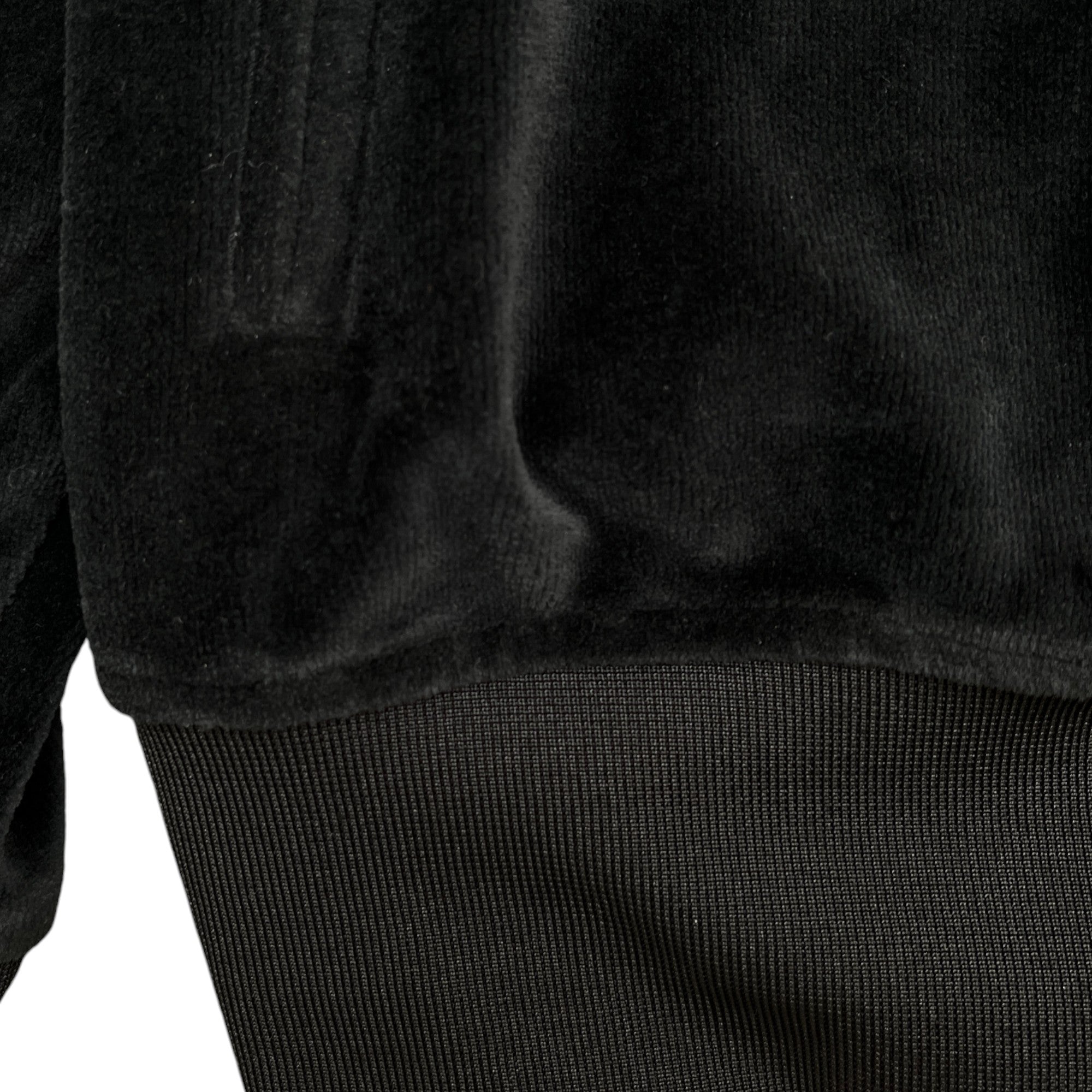 Men's Velour Rainbow Logo Track Jacket Black Size M