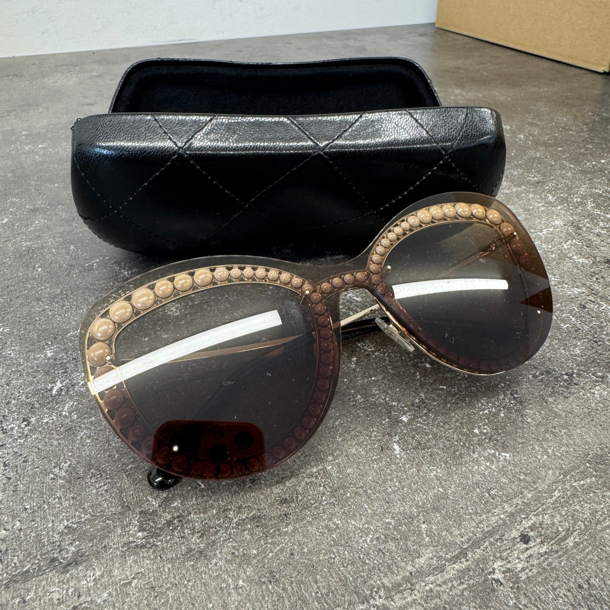 Women's Pear Frame Sunglasses Brown