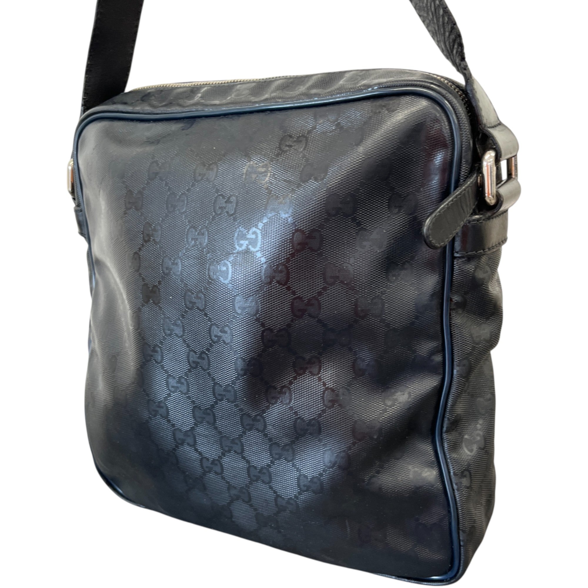 Men's Gg Supreme Messenger Bag Black