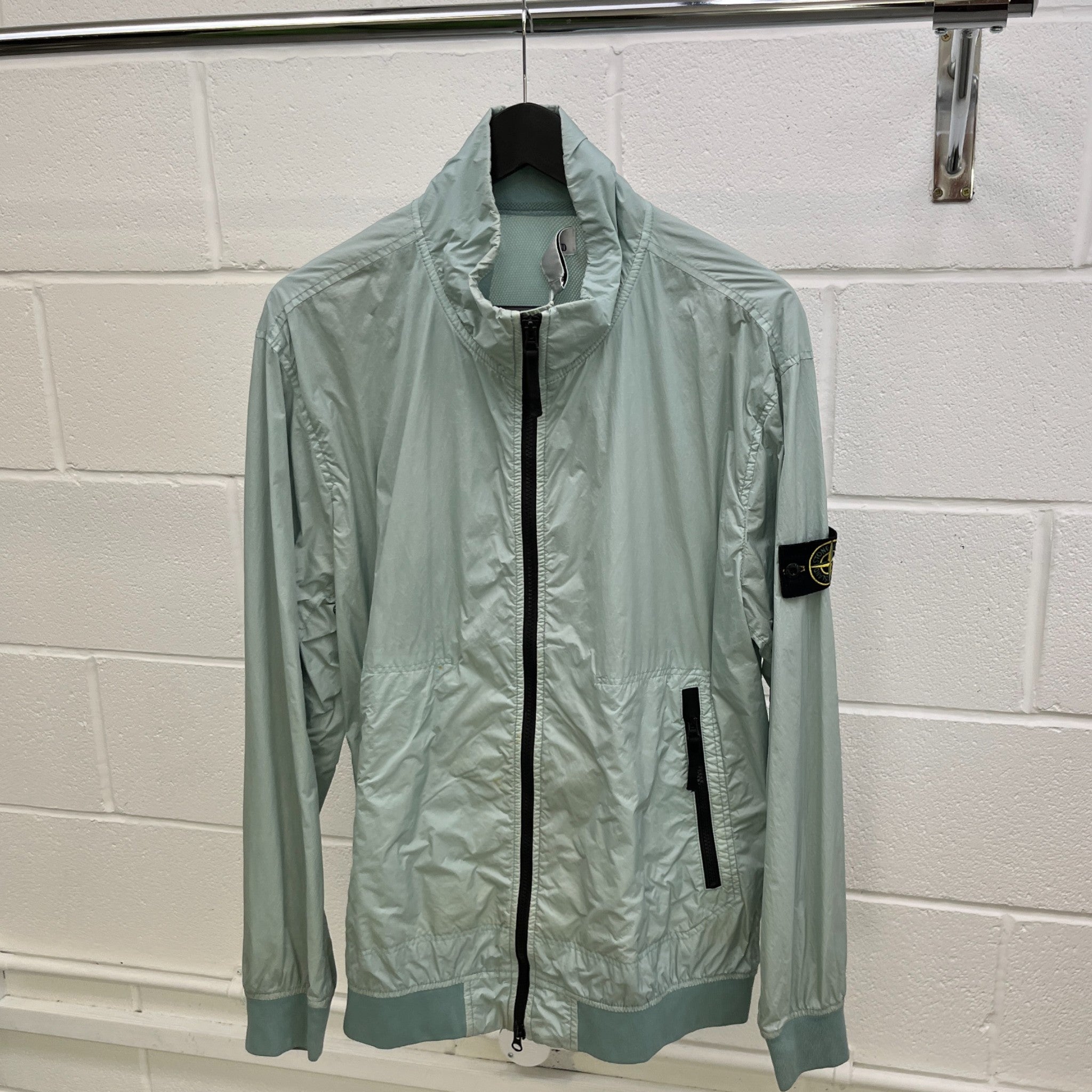 Men's Crinkle Reps Applique Logo Jacket Blue Size XL