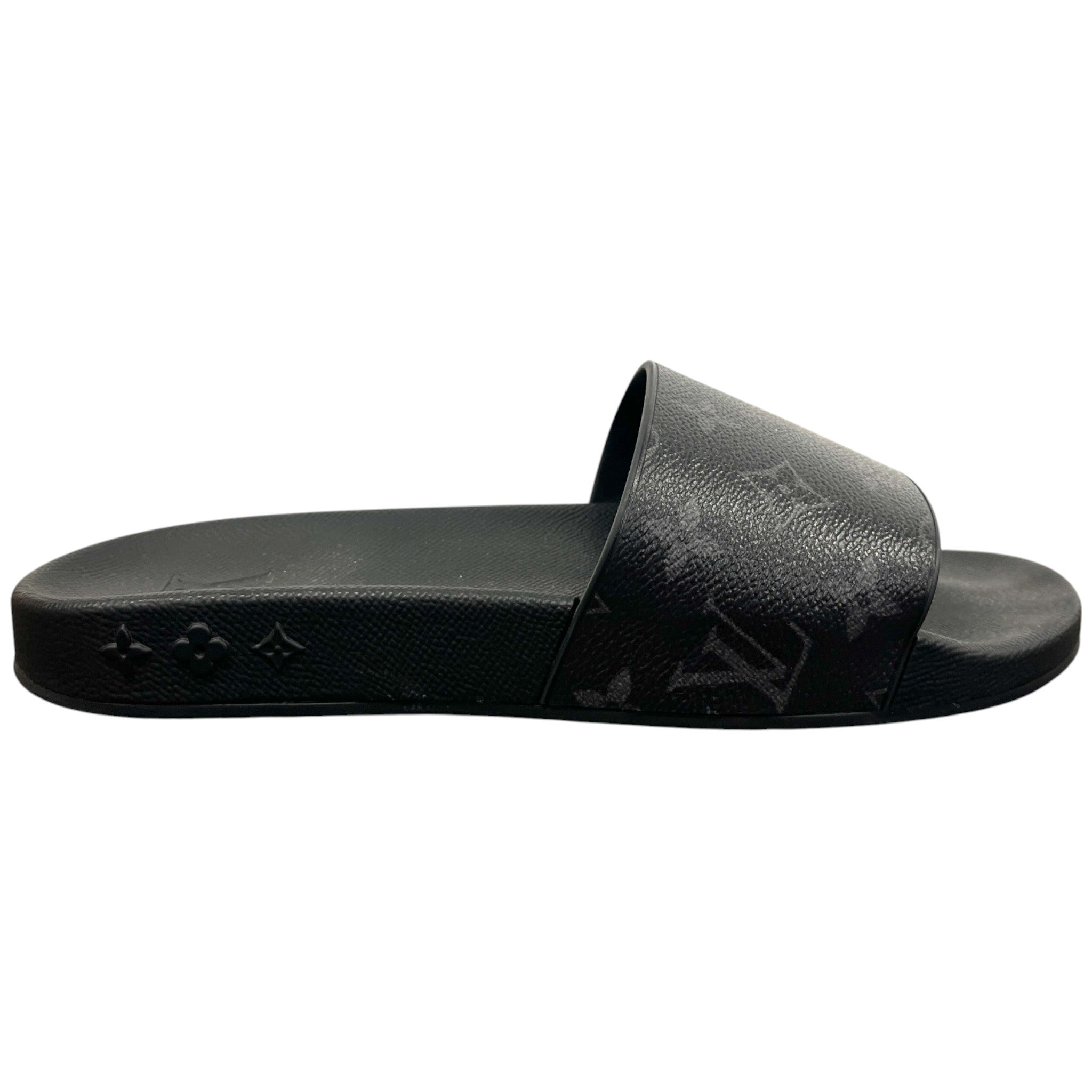 Men's Monogram Eclipse Waterfront Slides Black Size EU 40.5 / UK 6.5