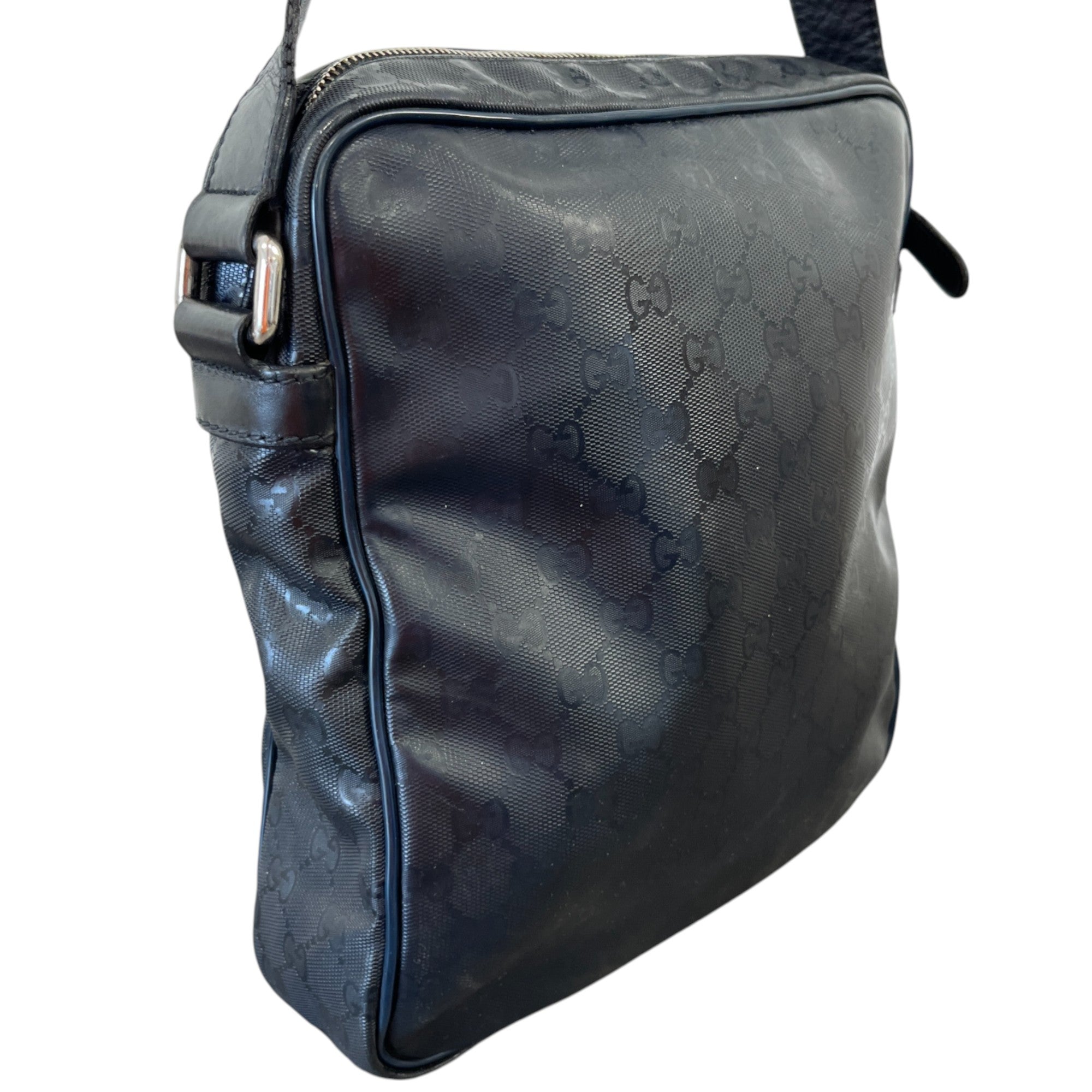 Men's Gg Supreme Messenger Bag Black