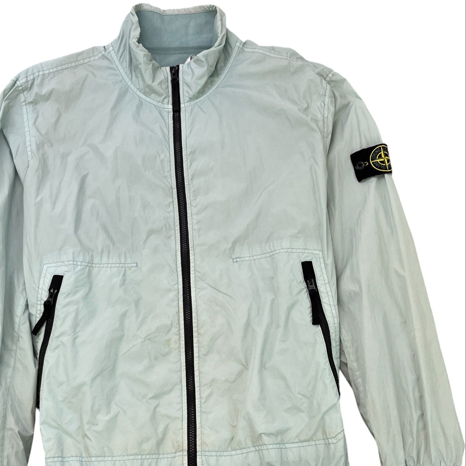 Men's Crinkle Reps Applique Logo Jacket Blue Size XL