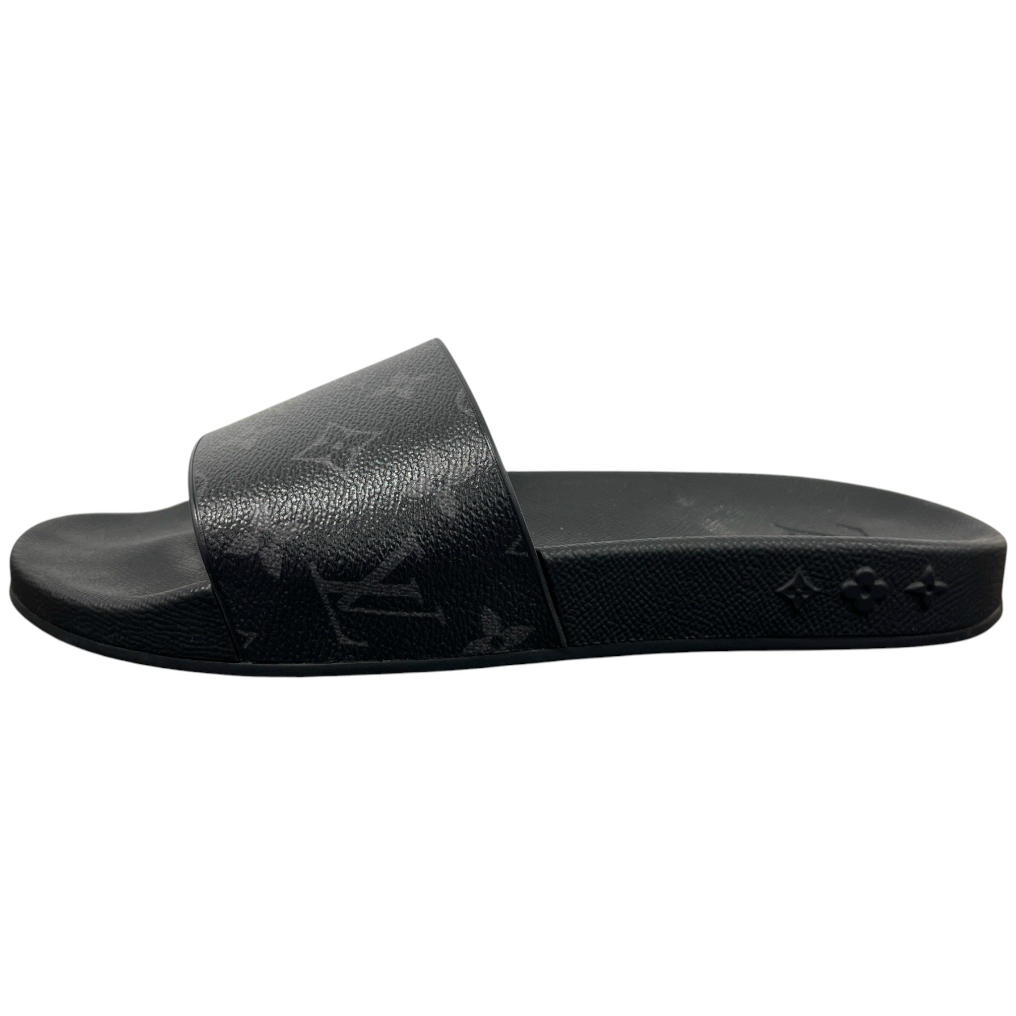 Men's Monogram Eclipse Waterfront Slides Black Size EU 40.5 / UK 6.5