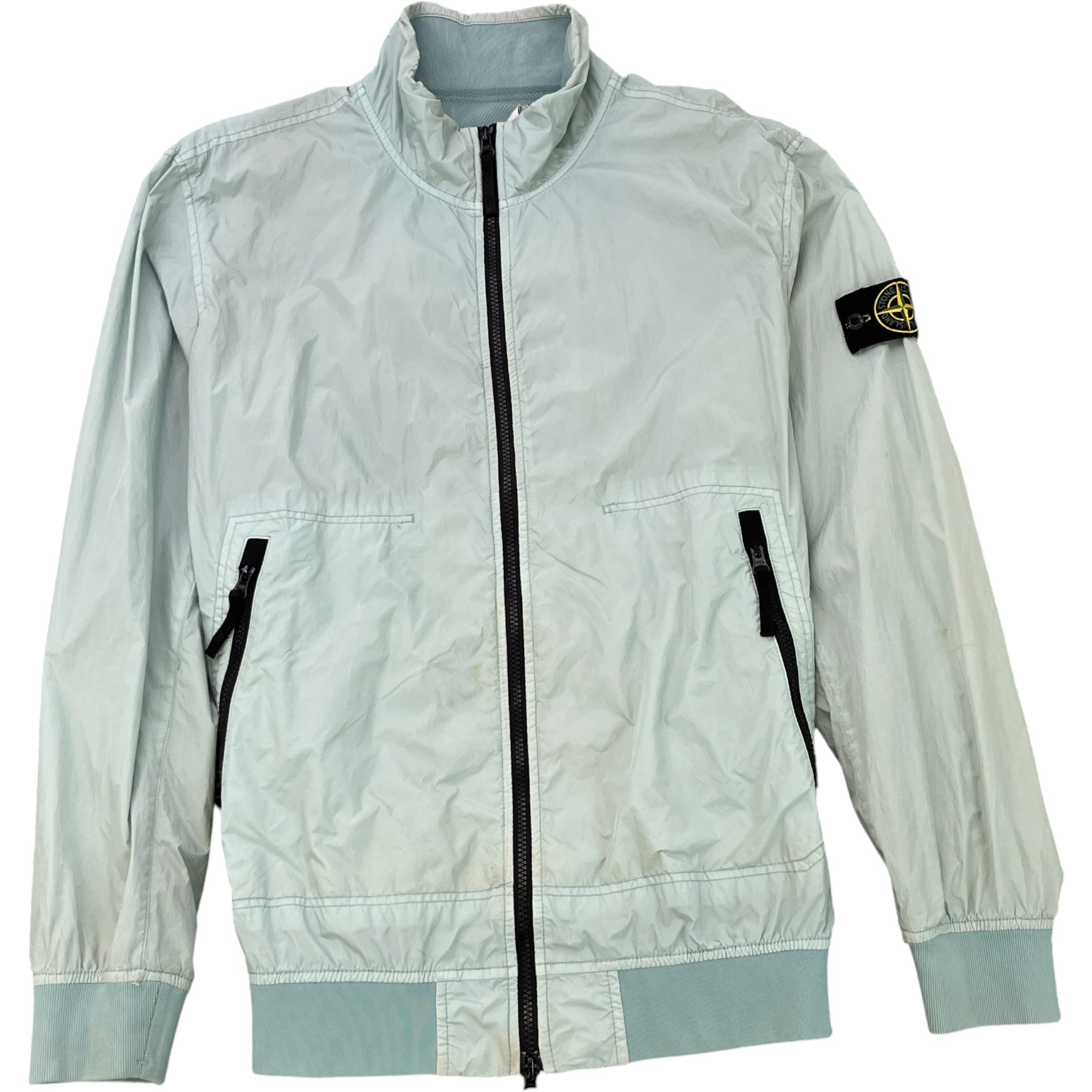 Men's Crinkle Reps Applique Logo Jacket Blue Size XL