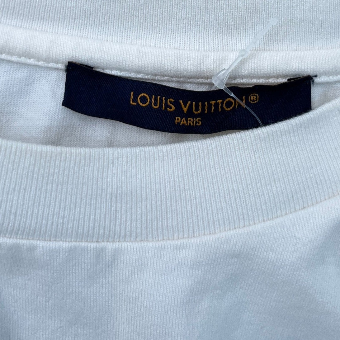 Men's Embossed Logo T-Shirt White Size M