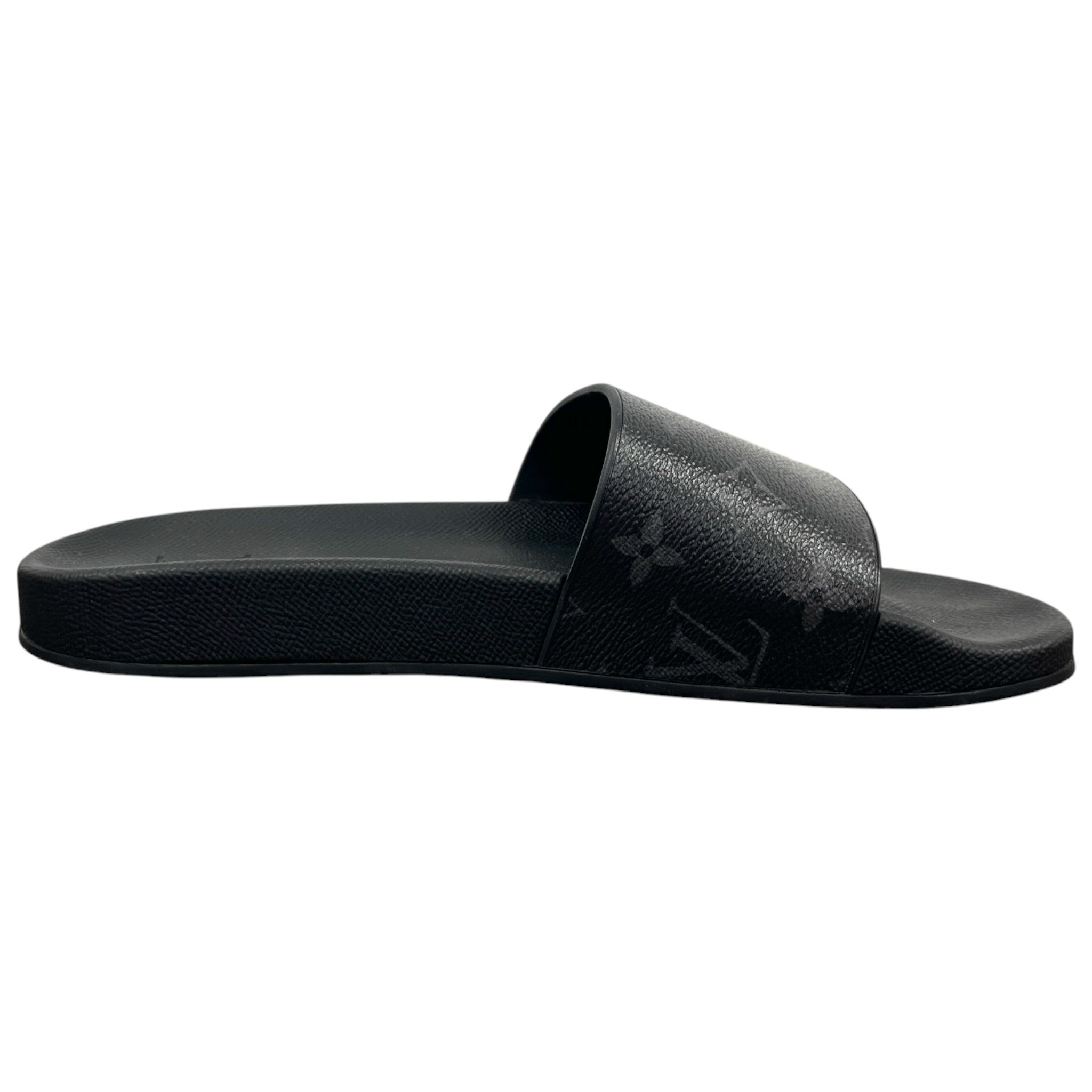 Men's Monogram Eclipse Waterfront Slides Black Size EU 40.5 / UK 6.5