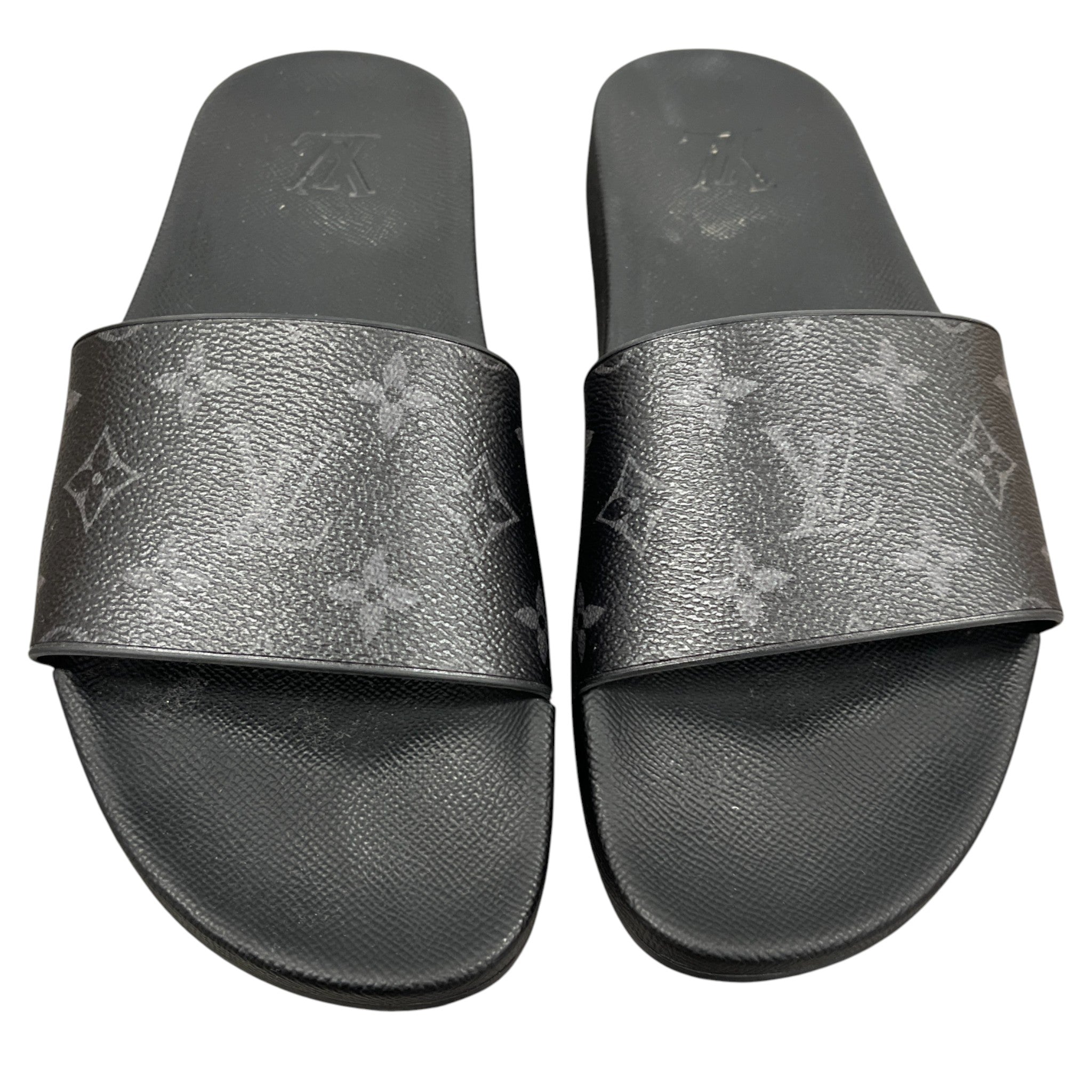 Men's Monogram Eclipse Waterfront Slides Black Size EU 40.5 / UK 6.5