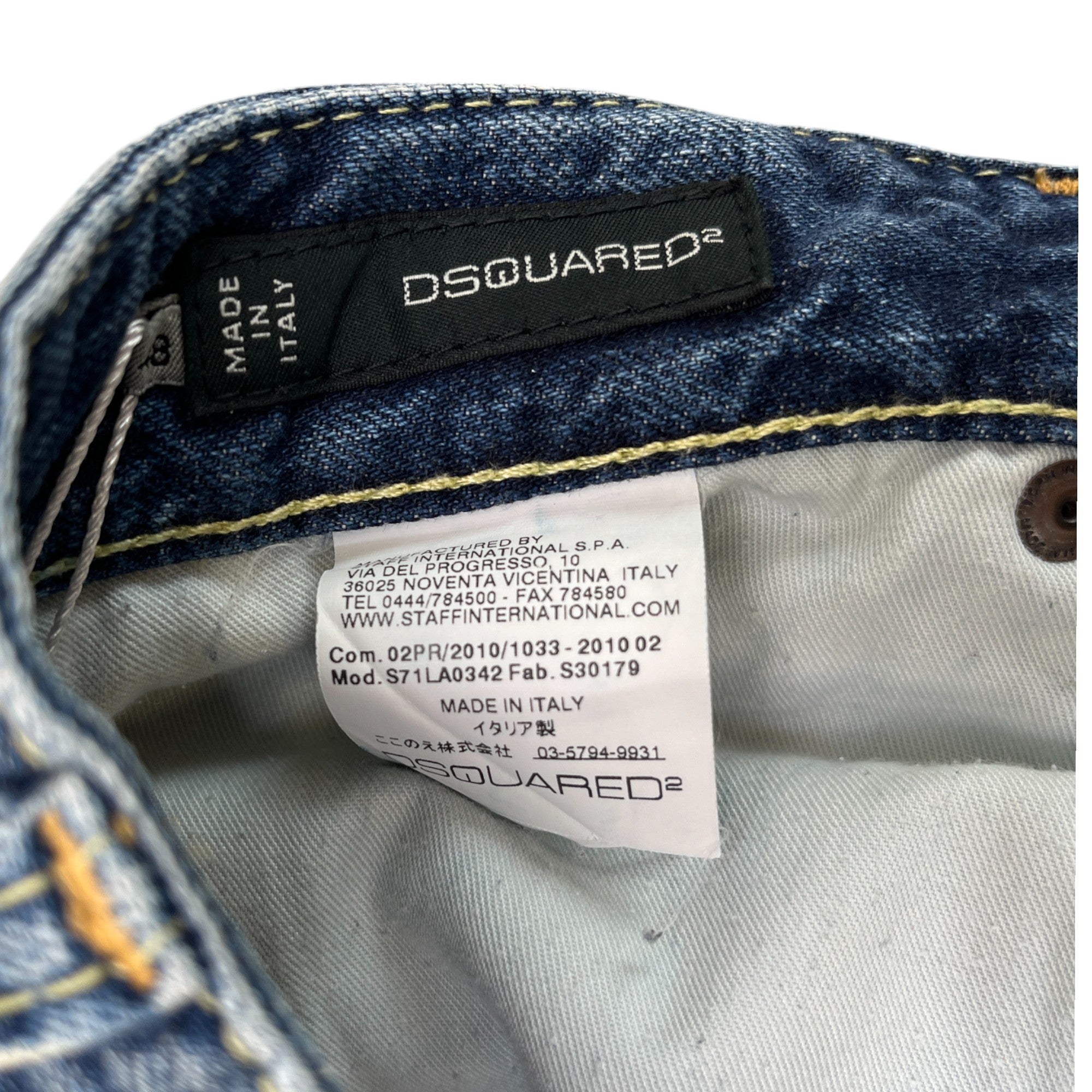 Men's Distressed Jeans Blue Size IT 48 / UK 32