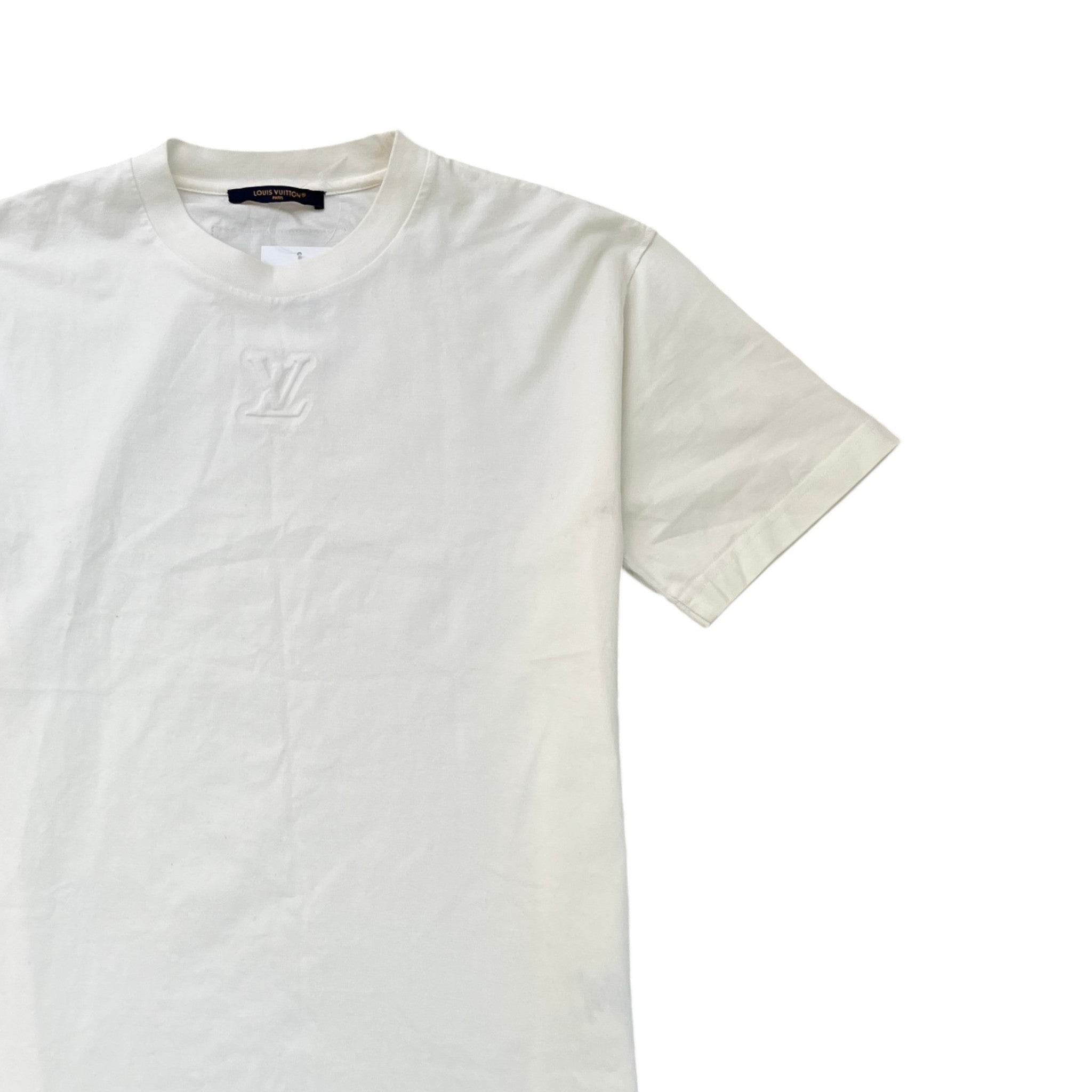 Men's Embossed Logo T-Shirt White Size M
