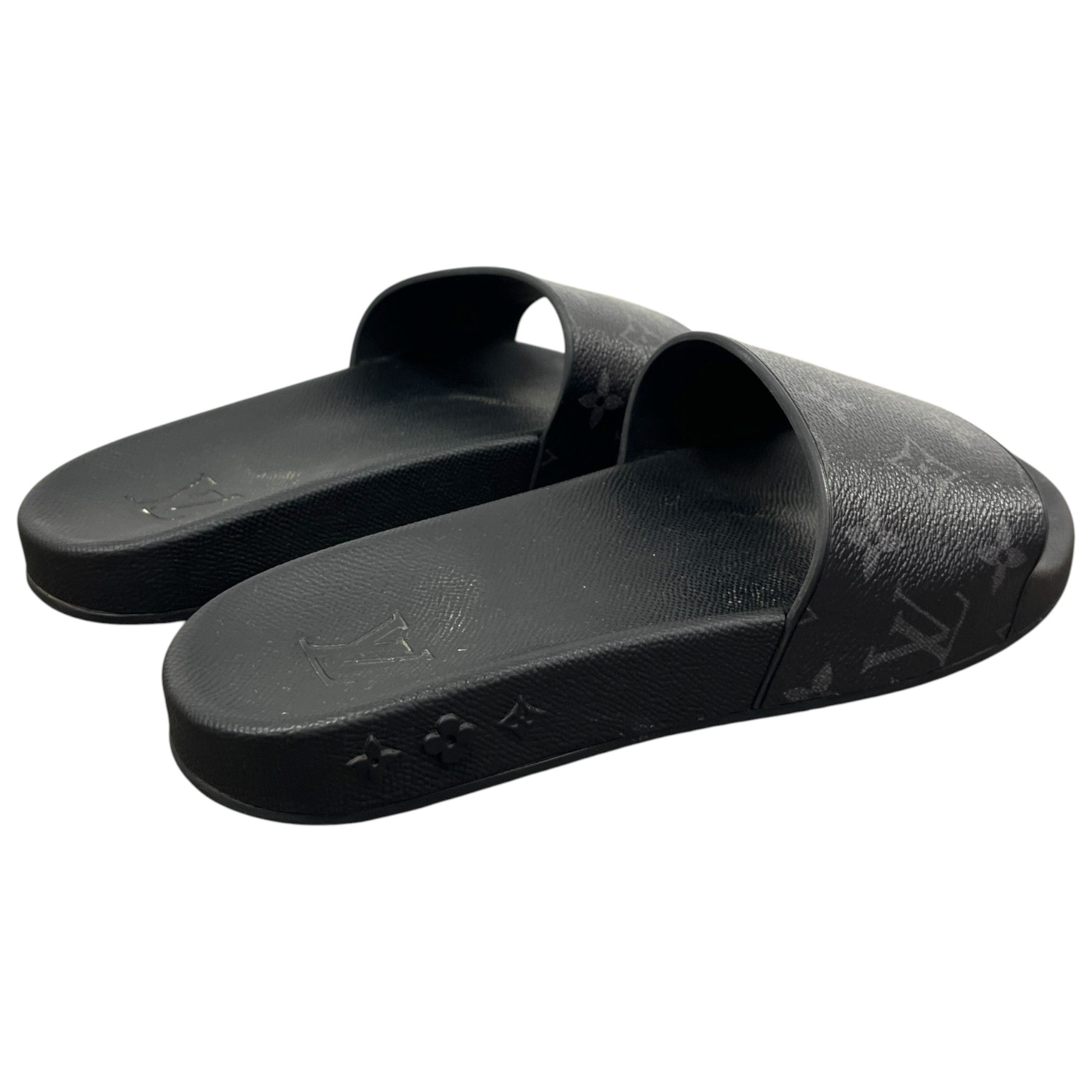 Men's Monogram Eclipse Waterfront Slides Black Size EU 40.5 / UK 6.5
