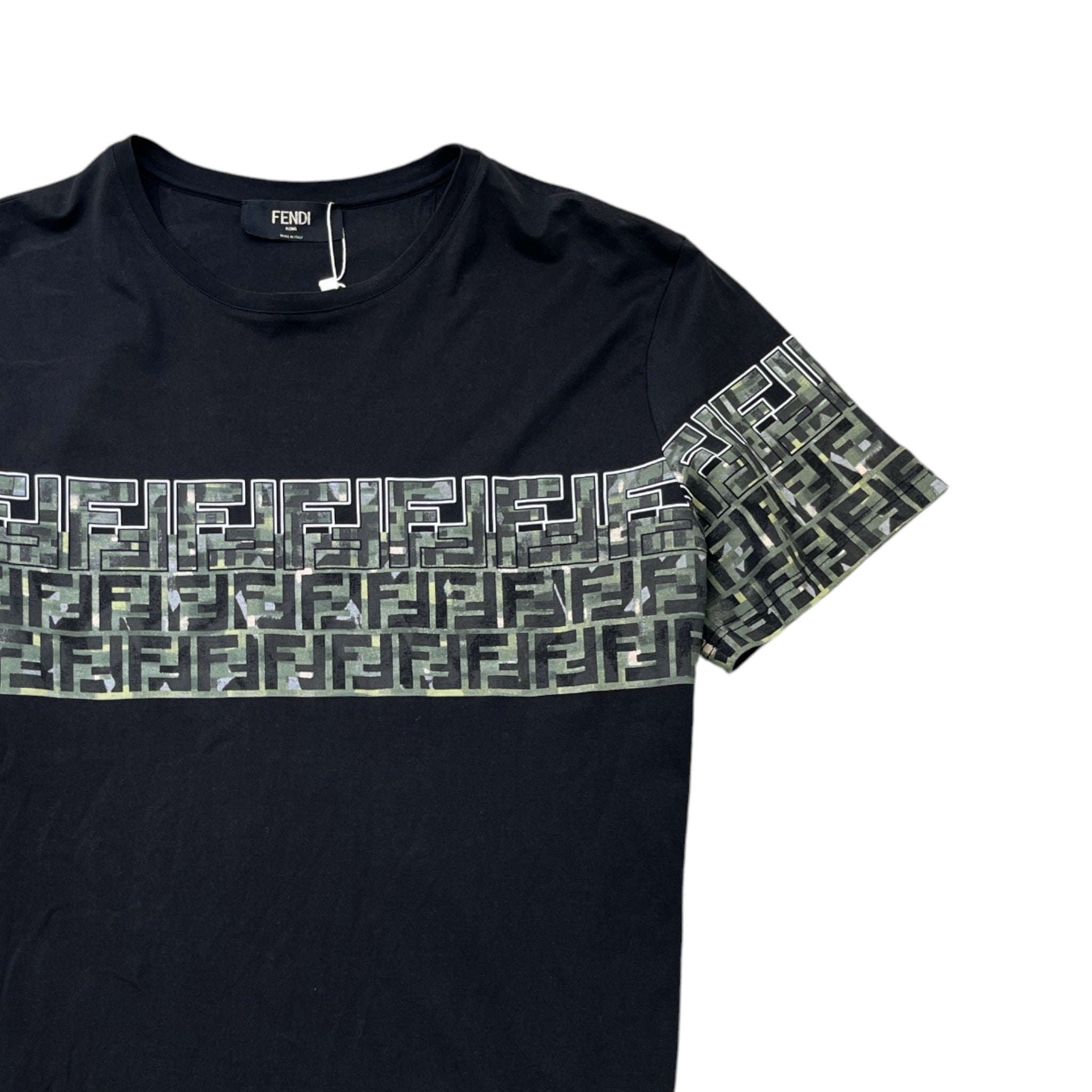 Men's Ff Monogram T-Shirt Black Size XXL