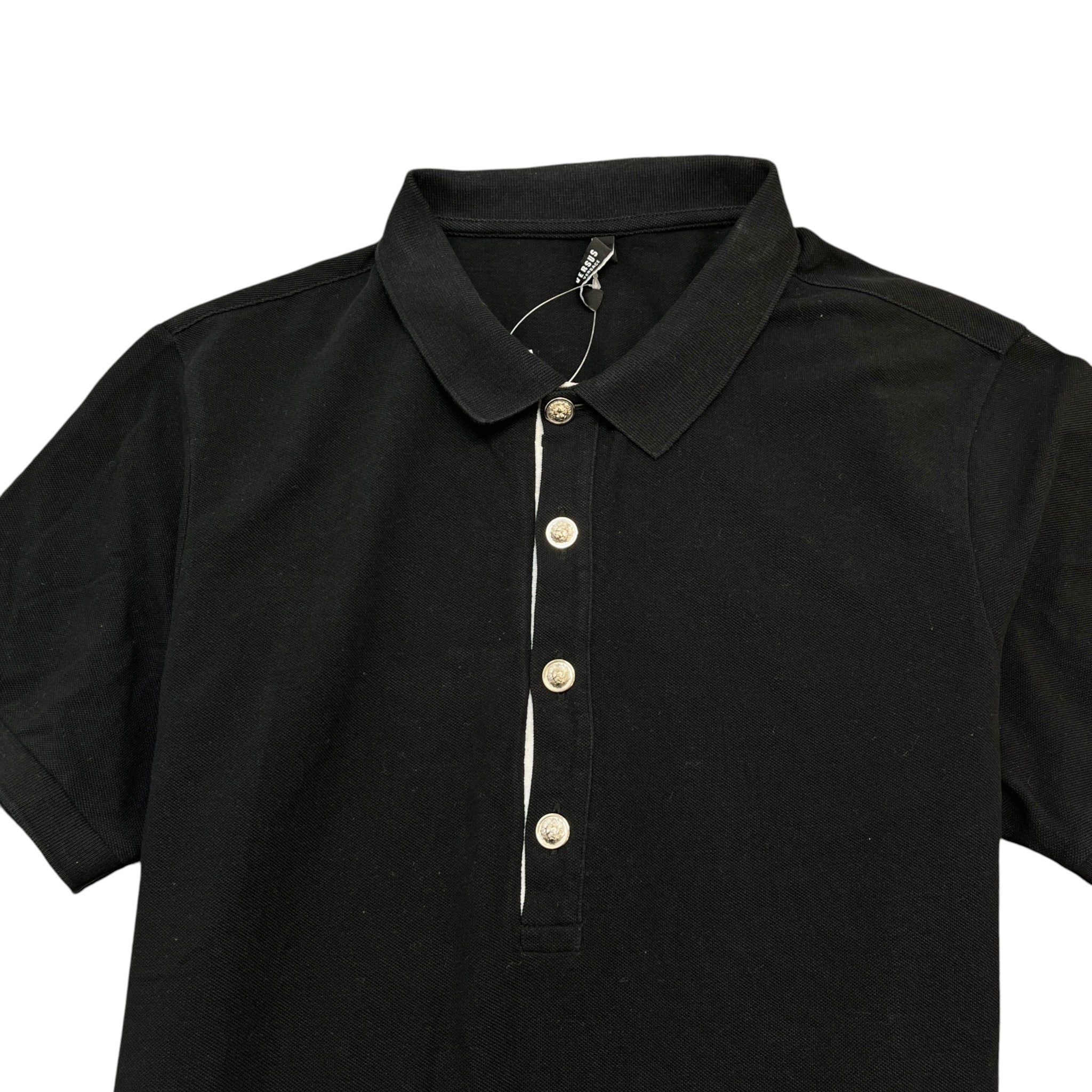 Men's Tab Logo Polo Shirt Black Size L