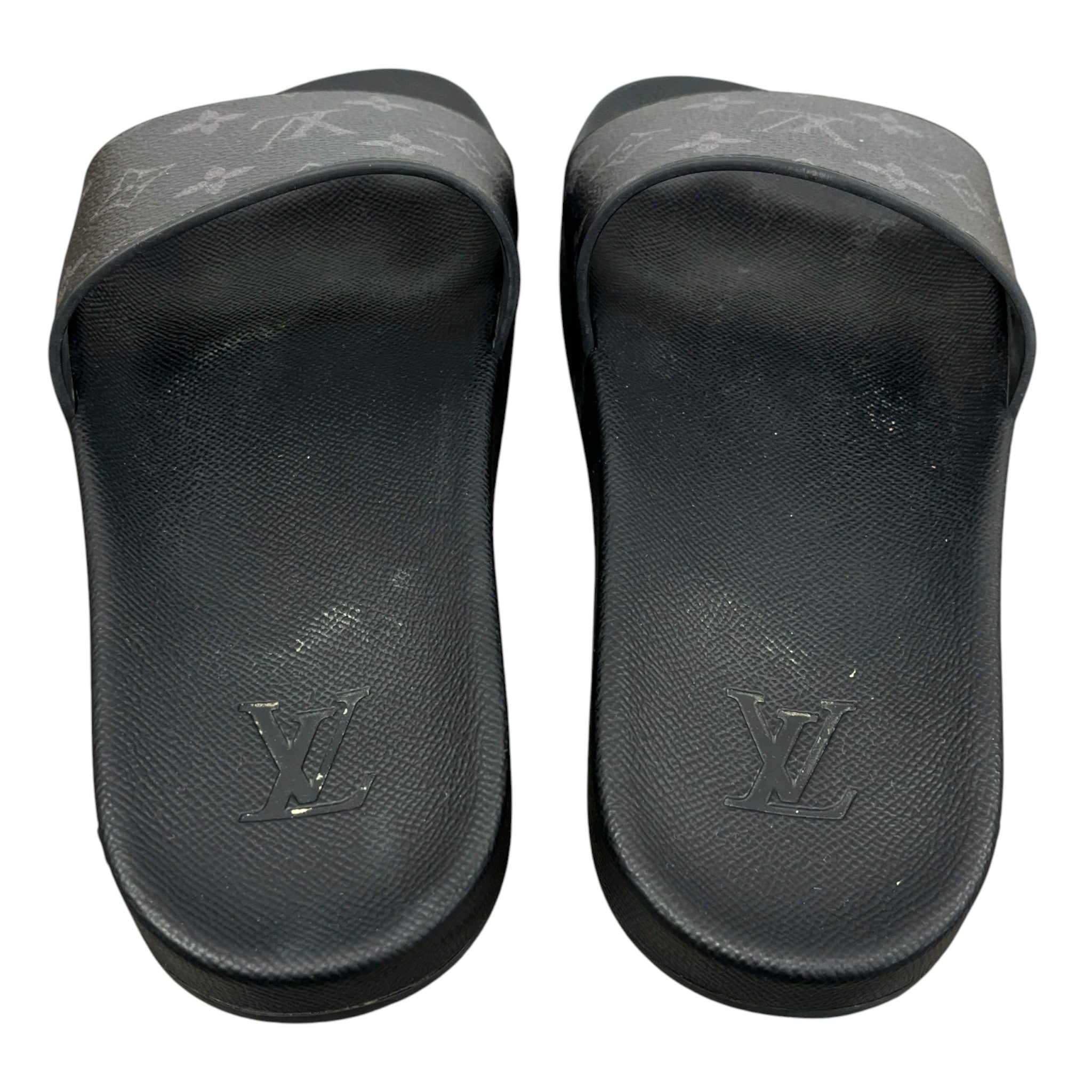 Men's Monogram Eclipse Waterfront Slides Black Size EU 40.5 / UK 6.5