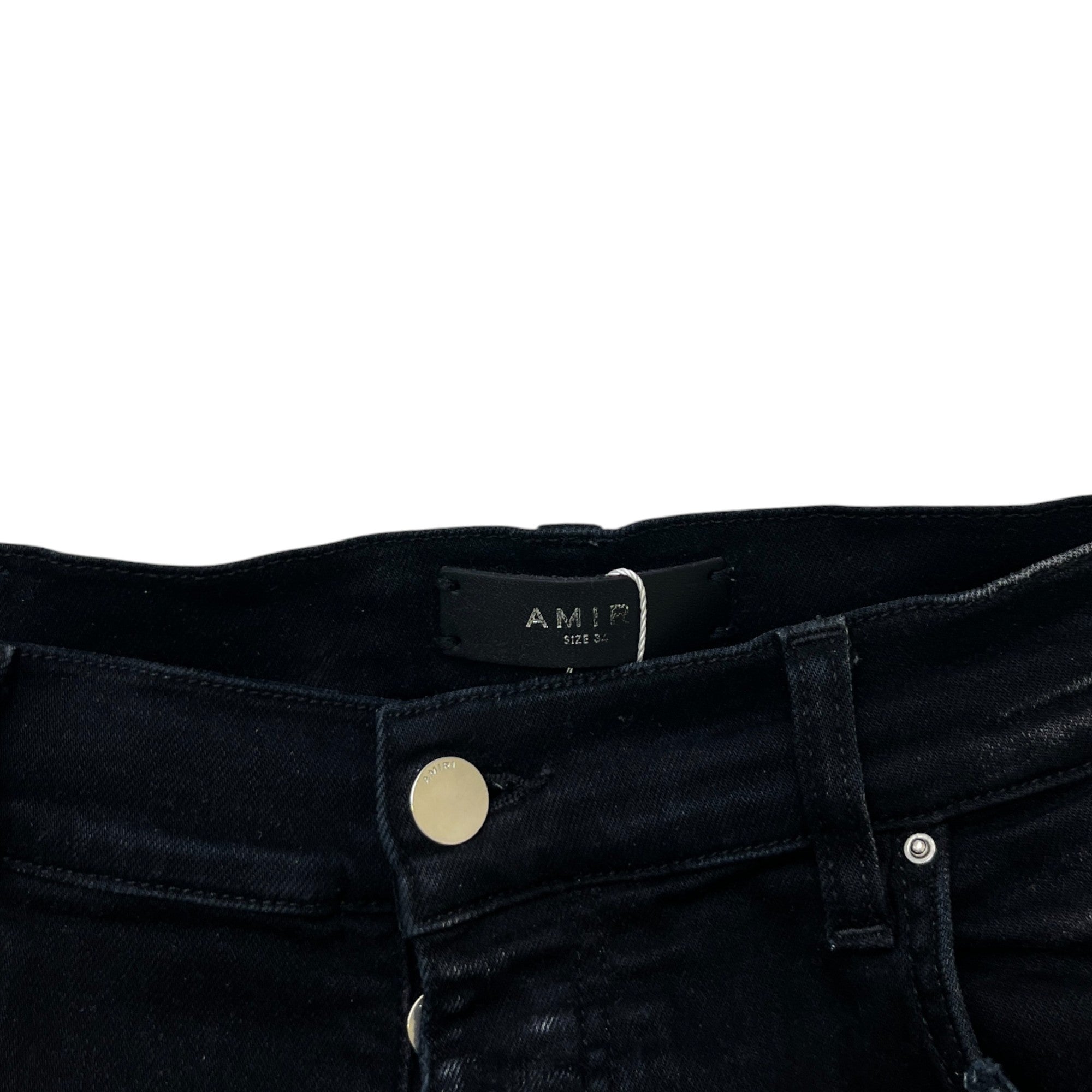 Men's Mx1 Distressed Jeans Black Size Waist 34"
