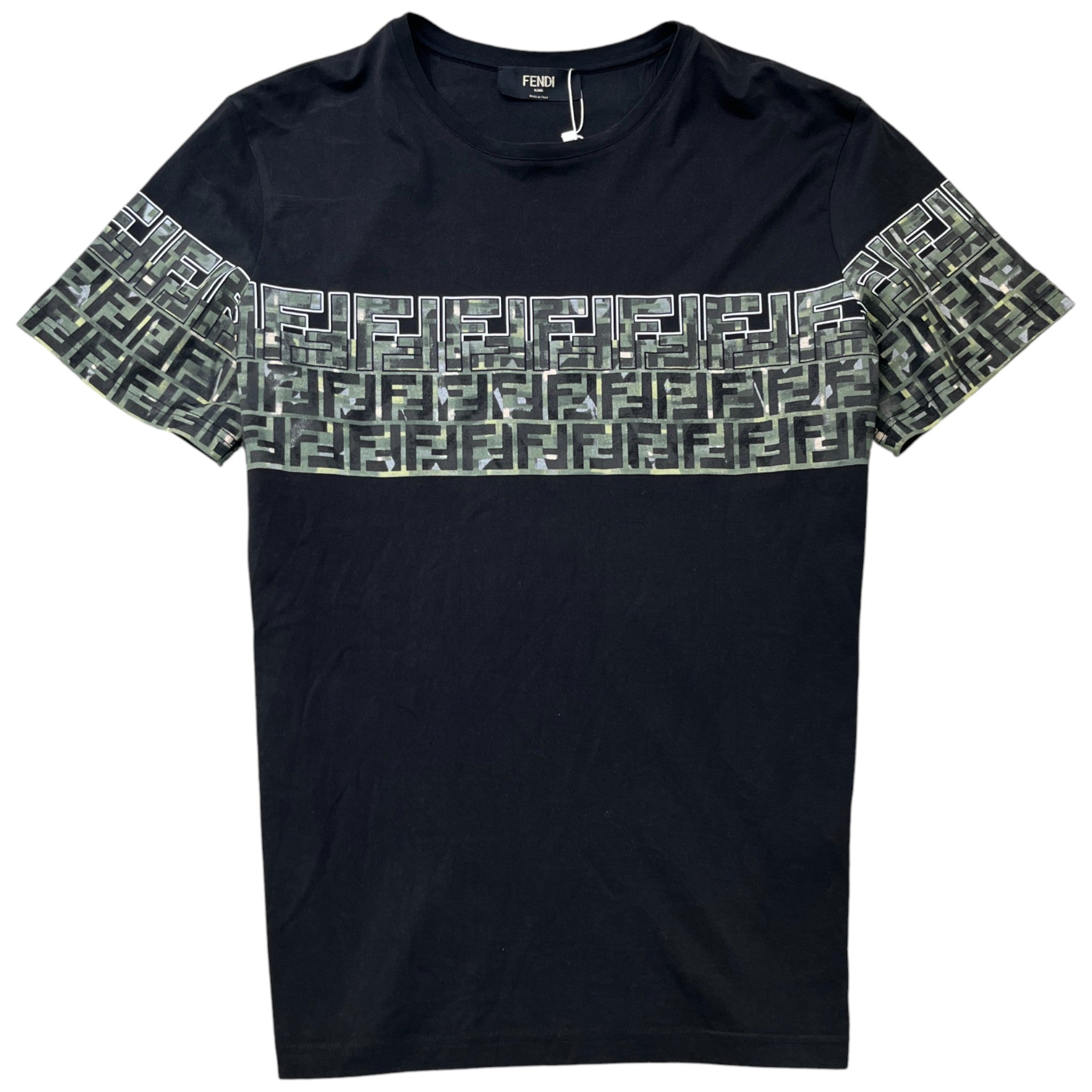 Men's Ff Monogram T-Shirt Black Size XXL