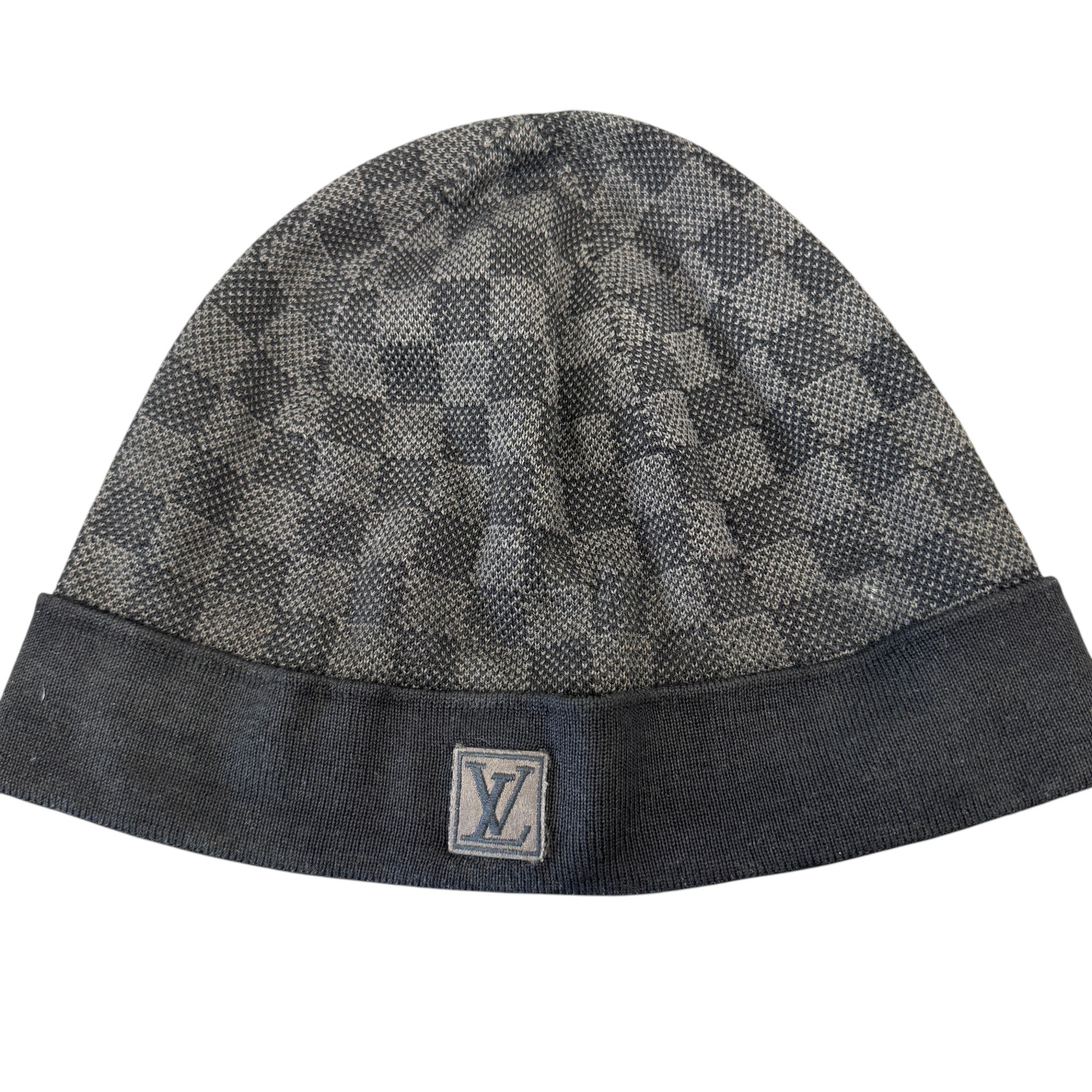 Men's Petit Damier Beanie Hat Black