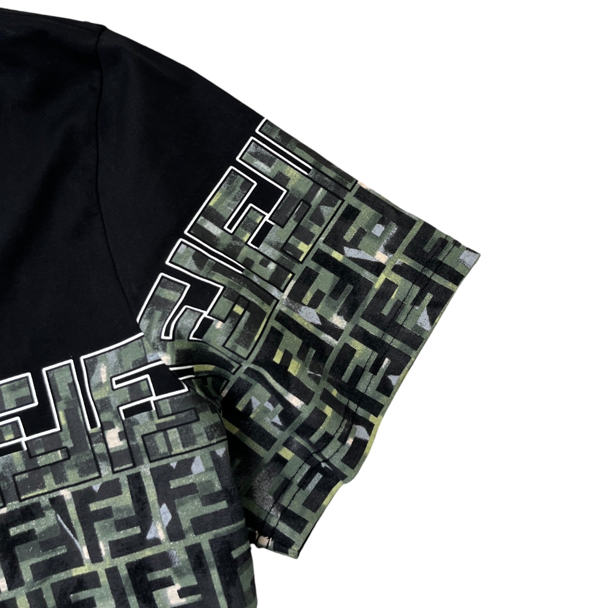 Men's Ff Monogram T-Shirt Black Size XXL