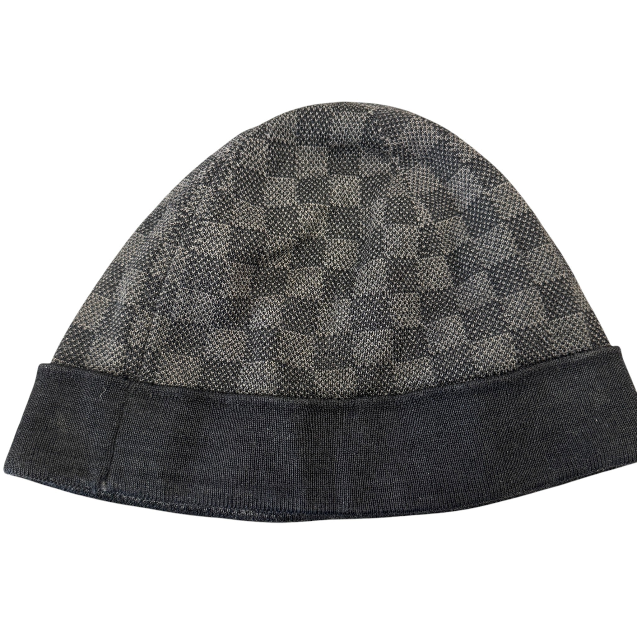 Men's Petit Damier Beanie Hat Black