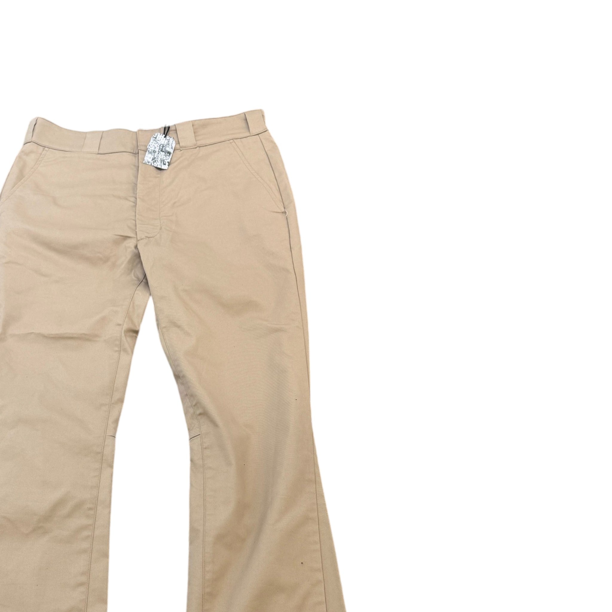 Men's Carpenter Flare Trousers Beige Size Waist 34"