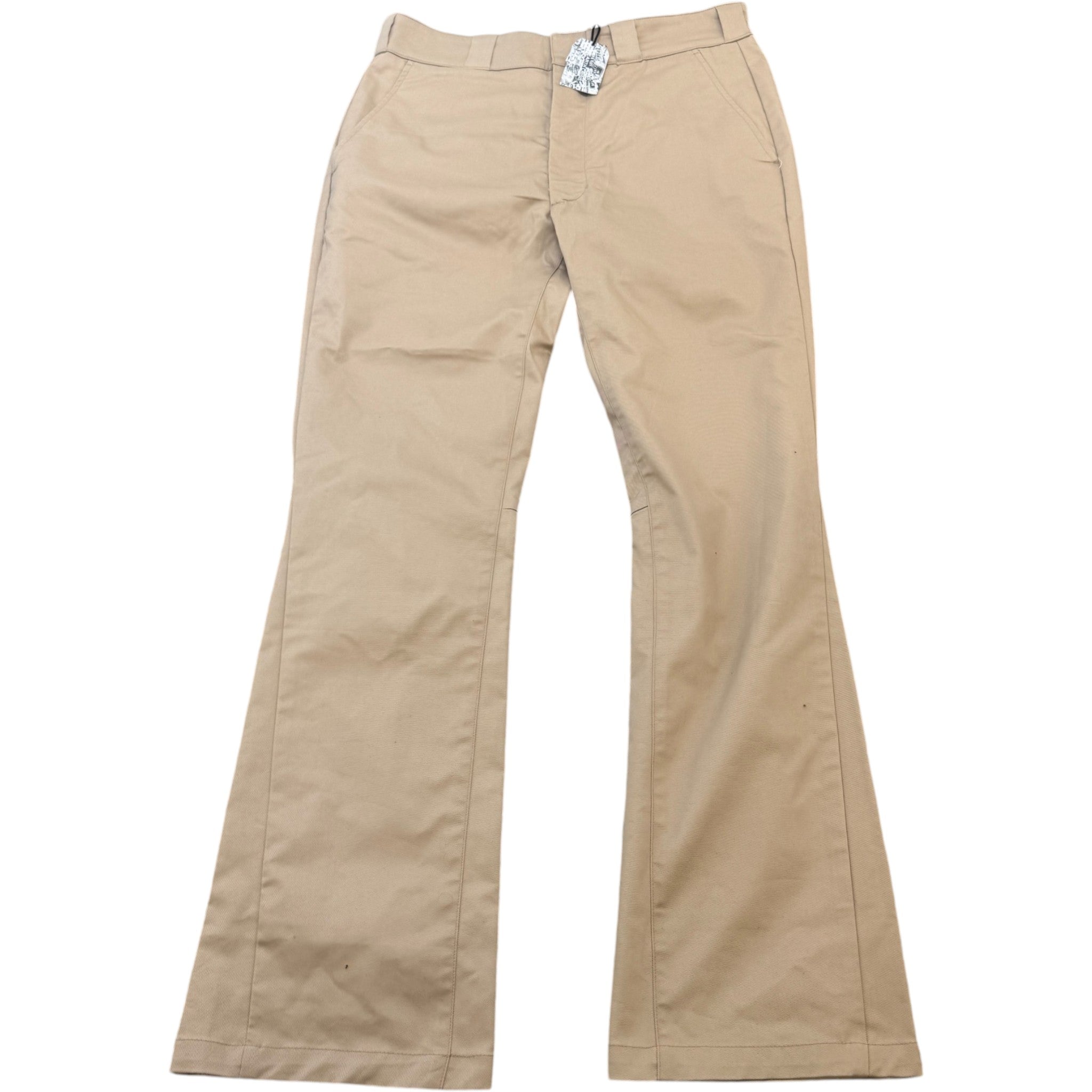 Men's Carpenter Flare Trousers Beige Size Waist 34"