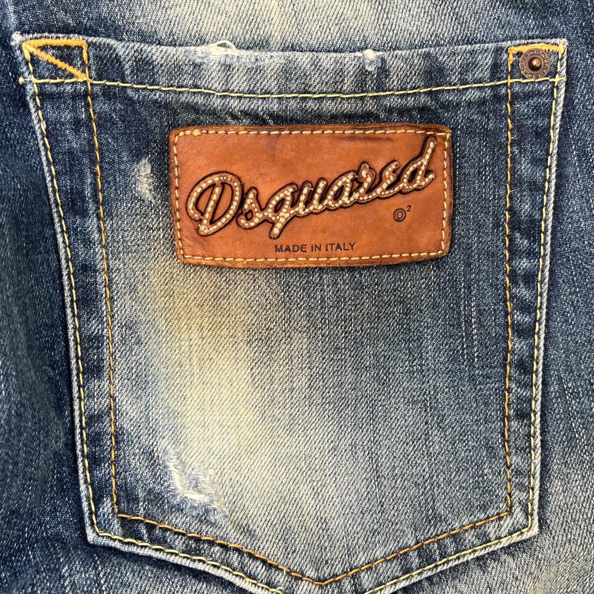 Men's Distressed Jeans Blue Size IT 48 / UK 32