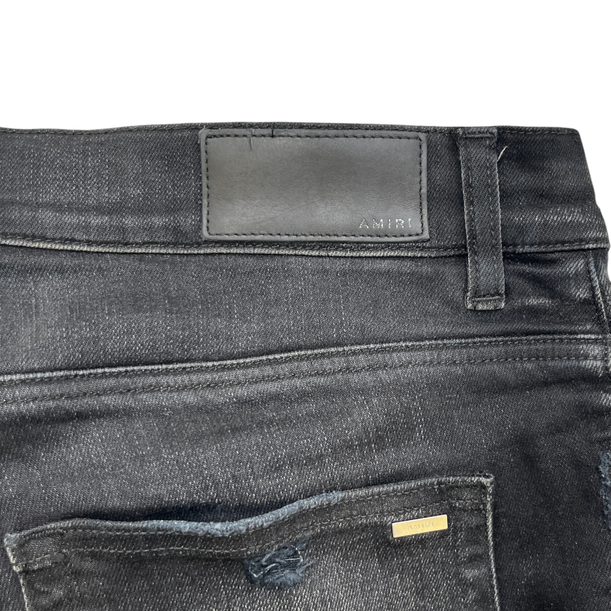 Men's Mx1 Distressed Jeans Black Size Waist 34"