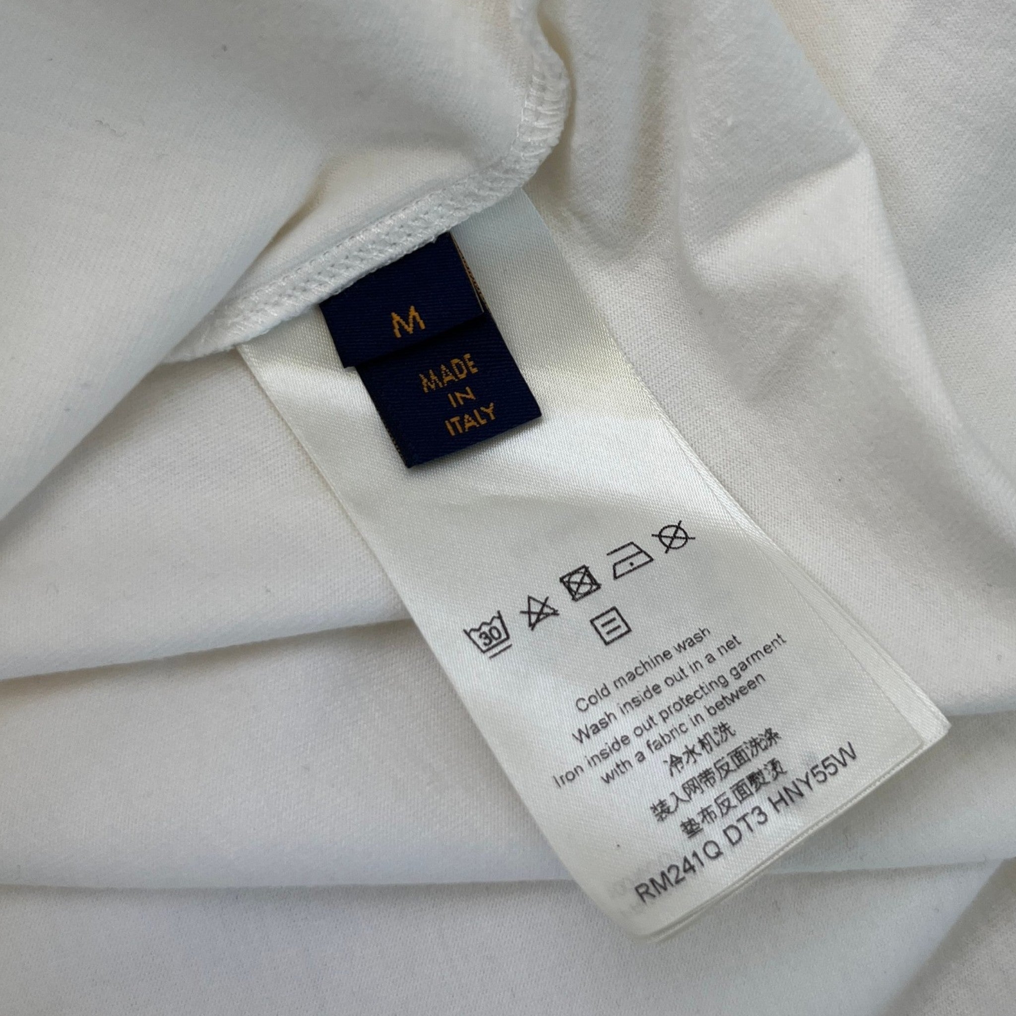 Men's Embossed Logo T-Shirt White Size M