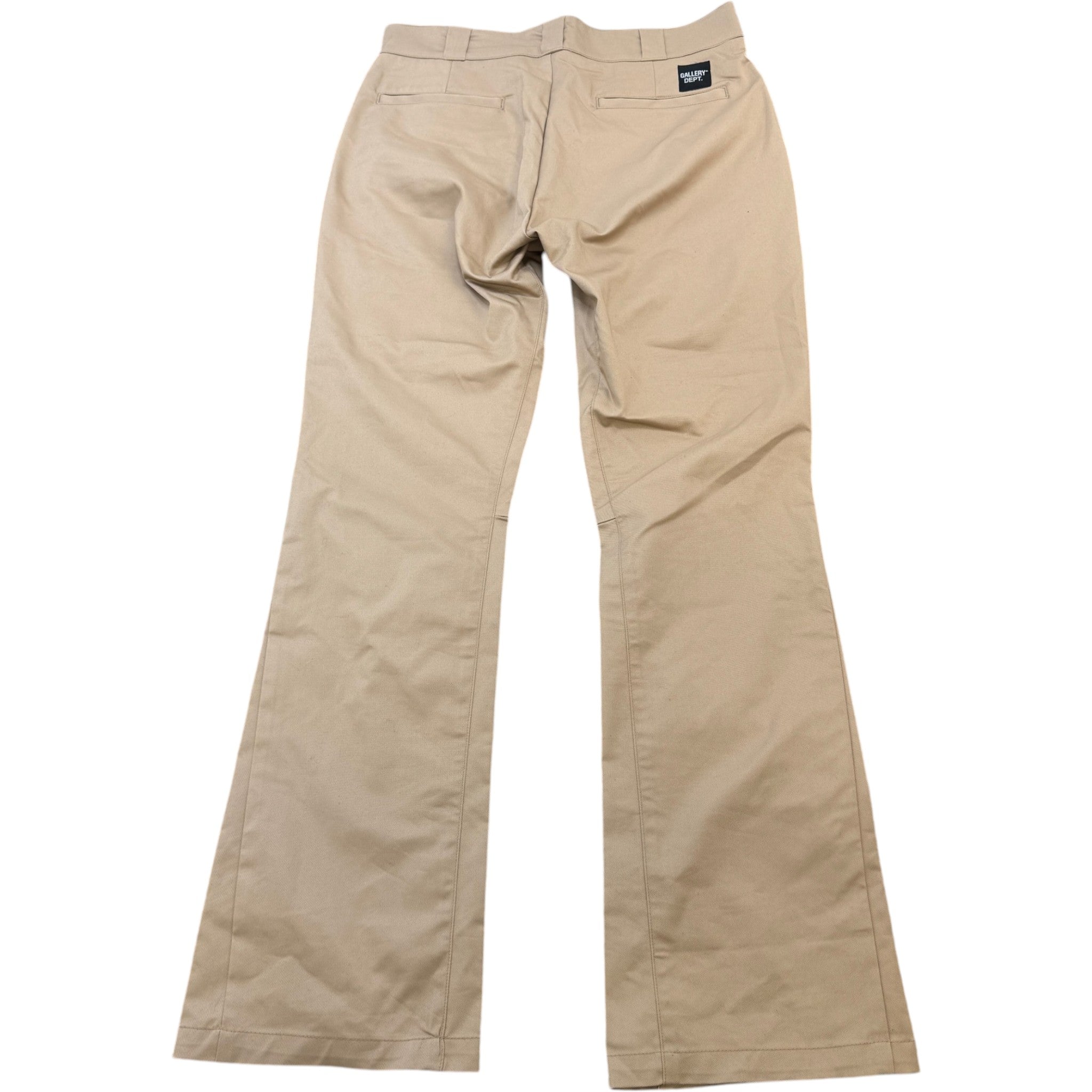 Men's Carpenter Flare Trousers Beige Size Waist 34"