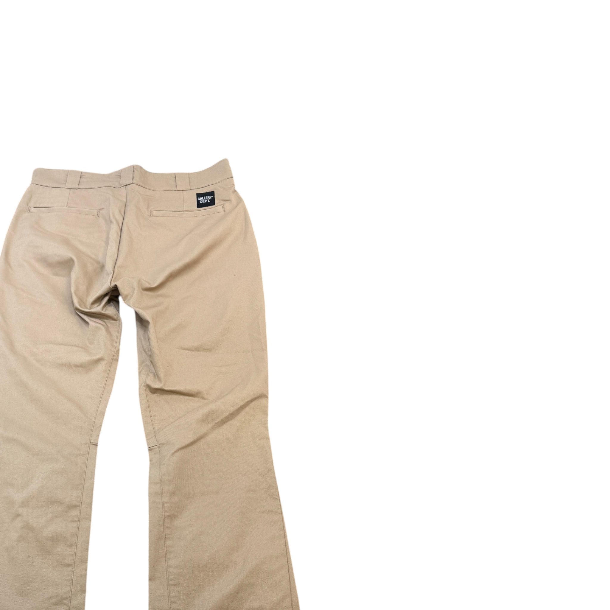 Men's Carpenter Flare Trousers Beige Size Waist 34"