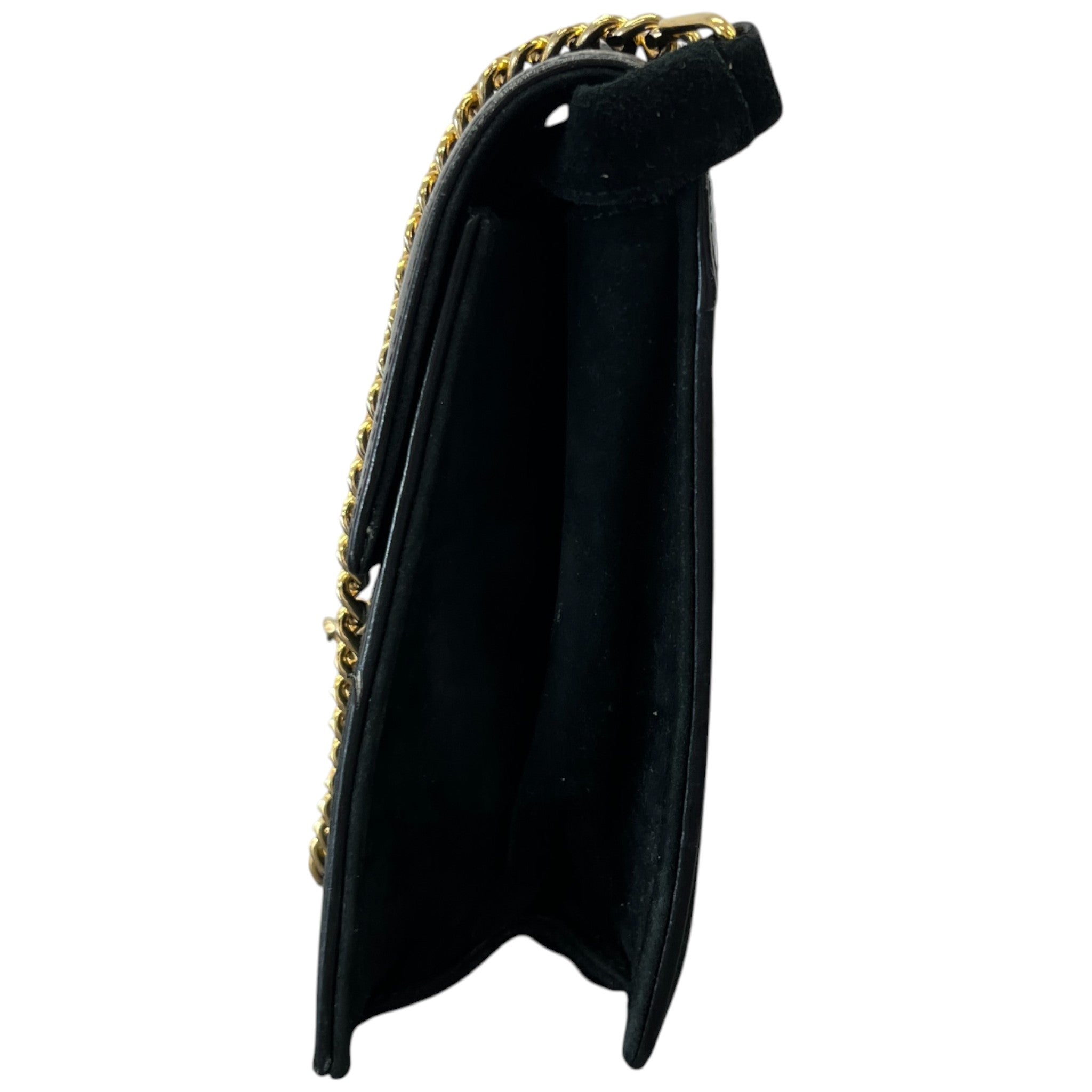 Women's Vintage Suede Web Bag Black