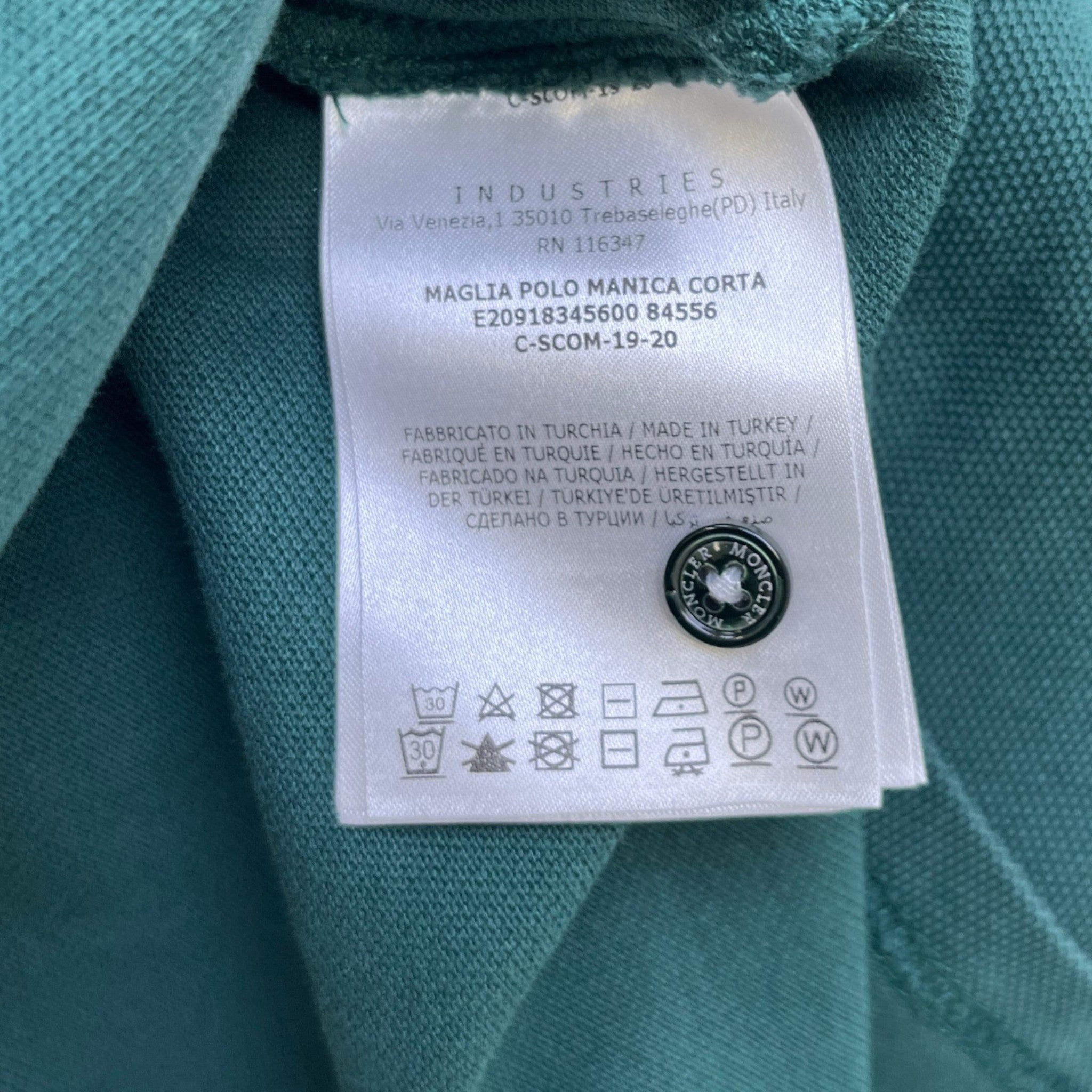 Men's Maglia Polo Shirt Green Size XL