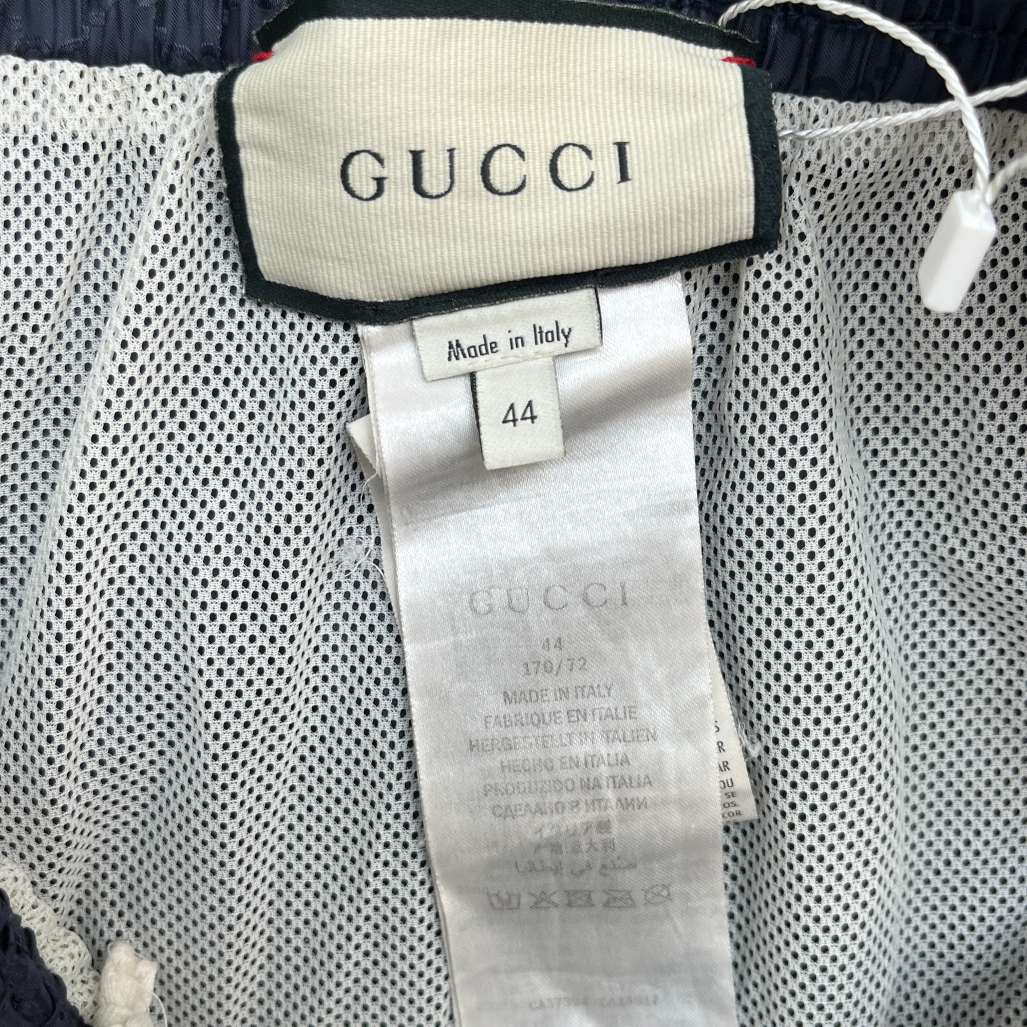 Men's Gg Embroidered Bee Swim Shorts Navy Size W28 / IT 44