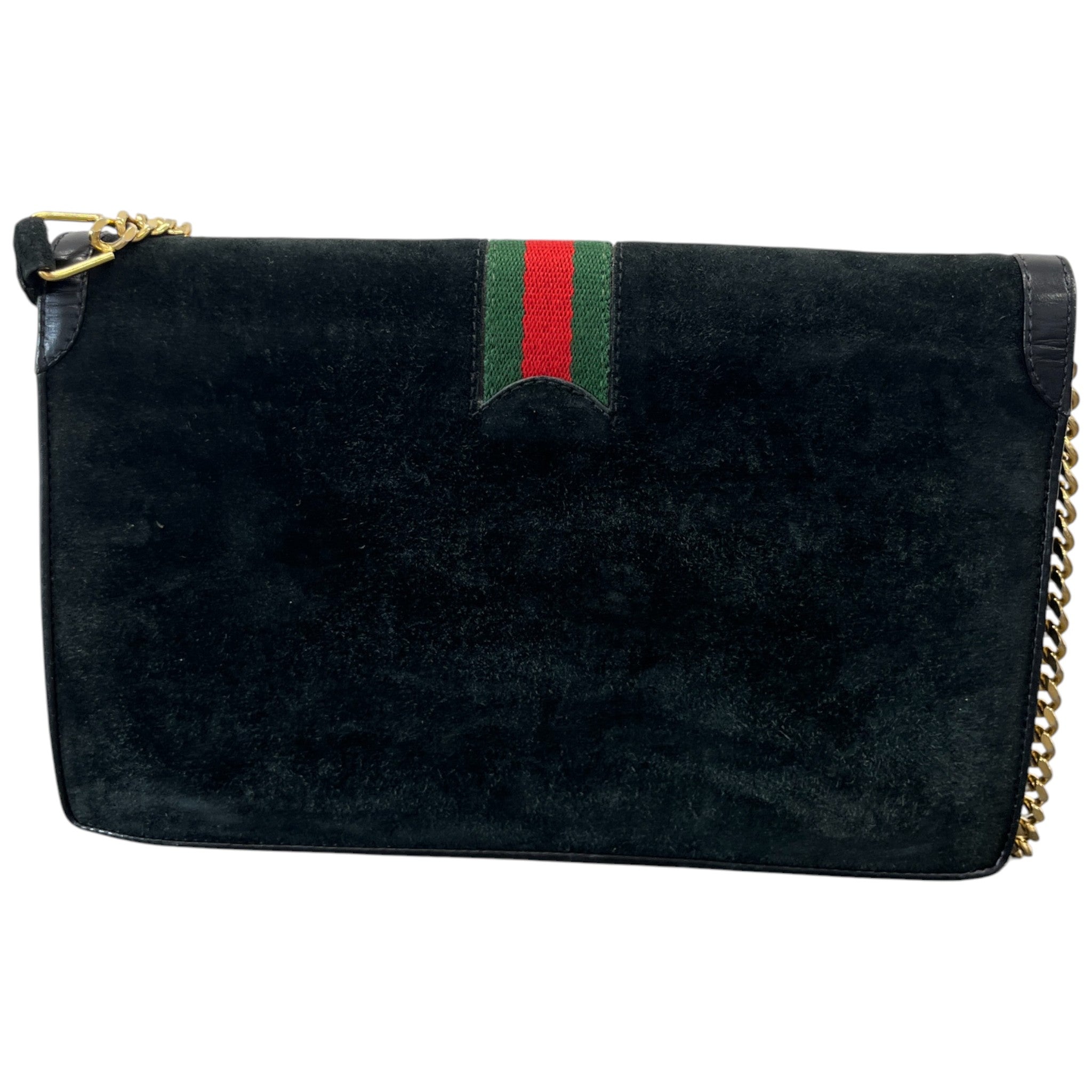 Women's Vintage Suede Web Bag Black